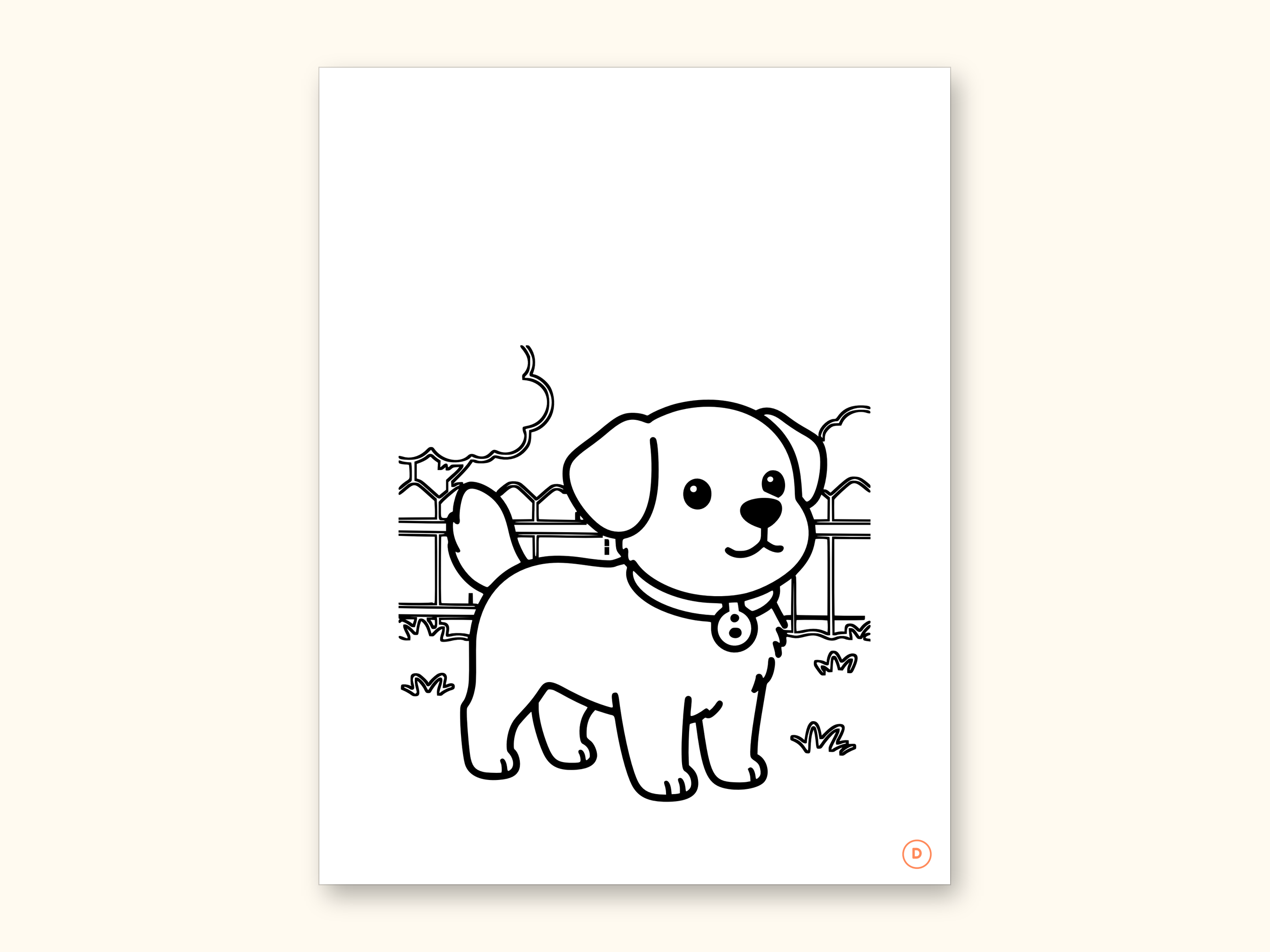 Animal ABC Coloring Book | Letter Tracing for Kids Ages 2-5 (Digital PDF): sample page 10 of 55