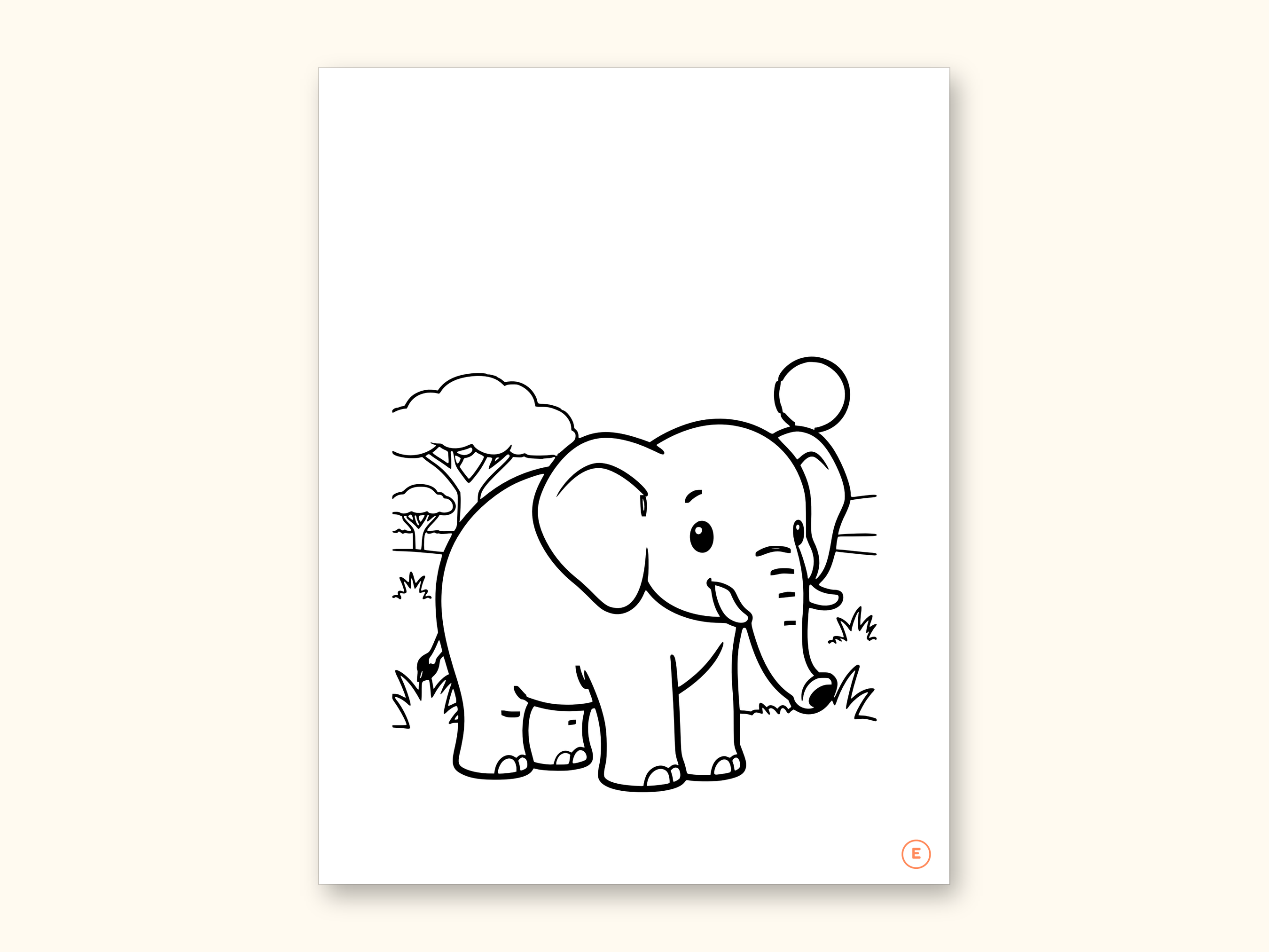 Animal ABC Coloring Book | Letter Tracing for Kids Ages 2-5 (Digital PDF): sample page 12 of 55
