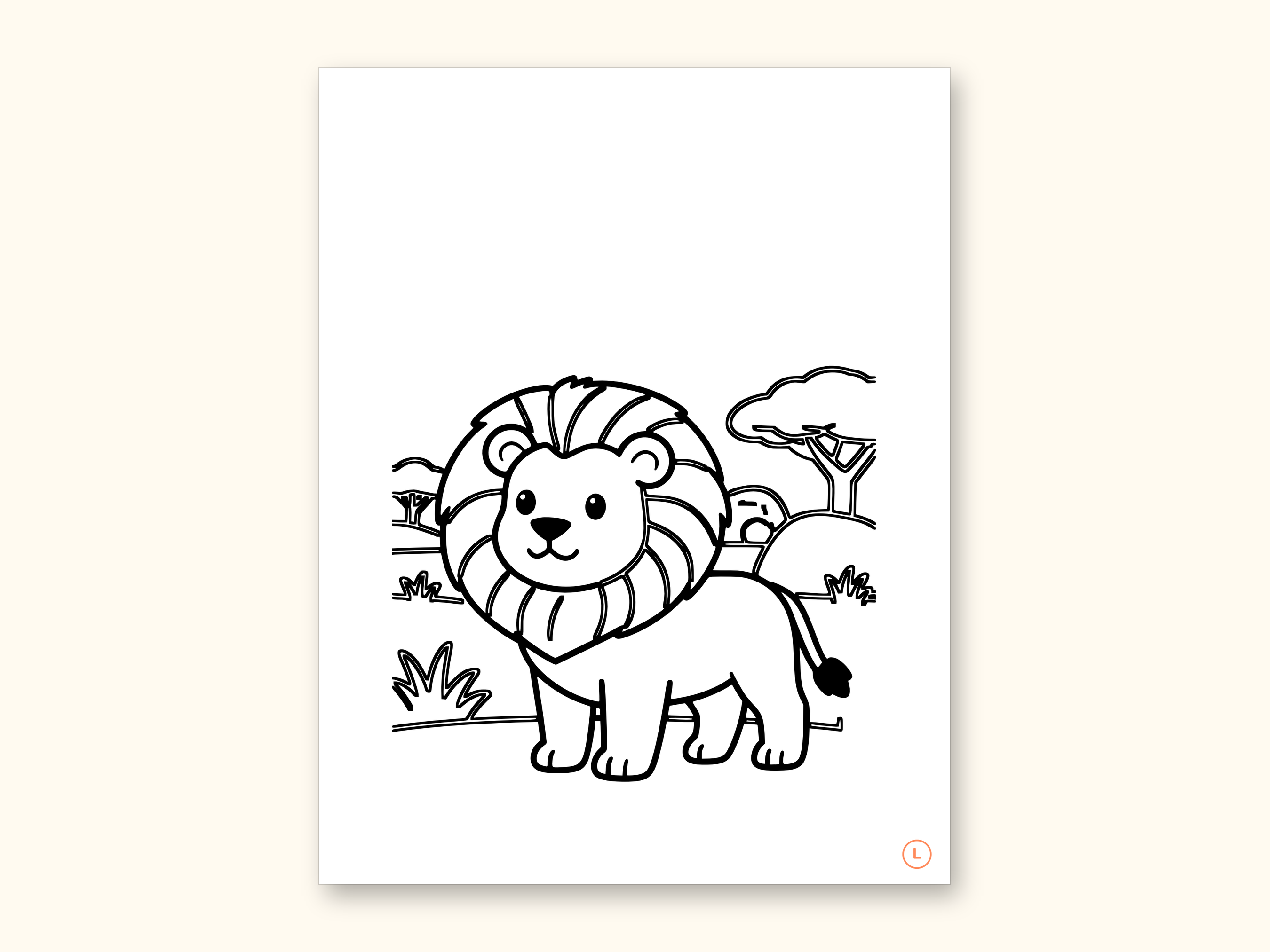 Animal ABC Coloring Book | Letter Tracing for Kids Ages 2-5 (Digital PDF): sample page 26 of 55
