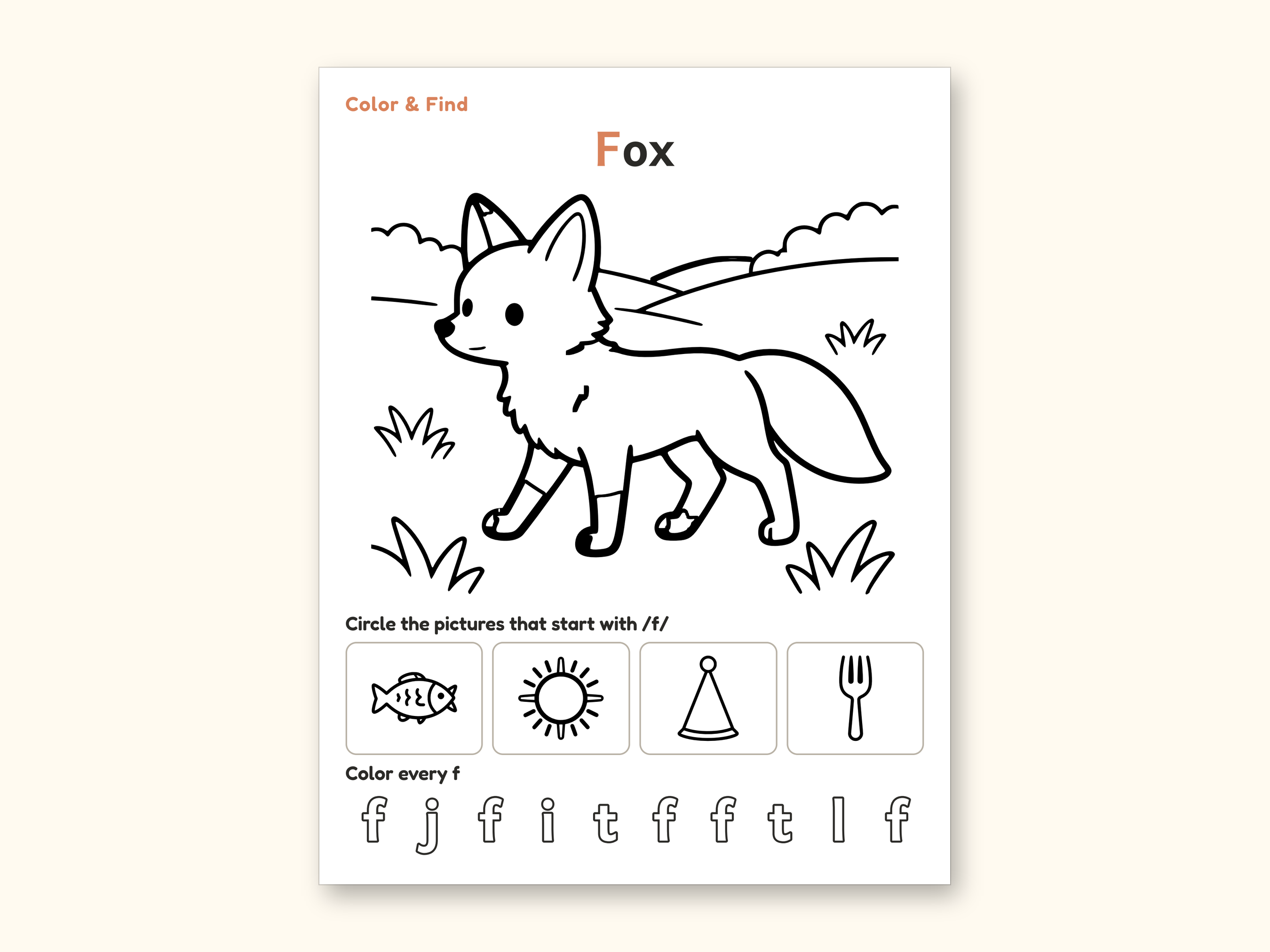 Animal Coloring Pages | ABC Letter Tracing for Kids Ages 5-6 (Digital PDF): sample page 18 of 64