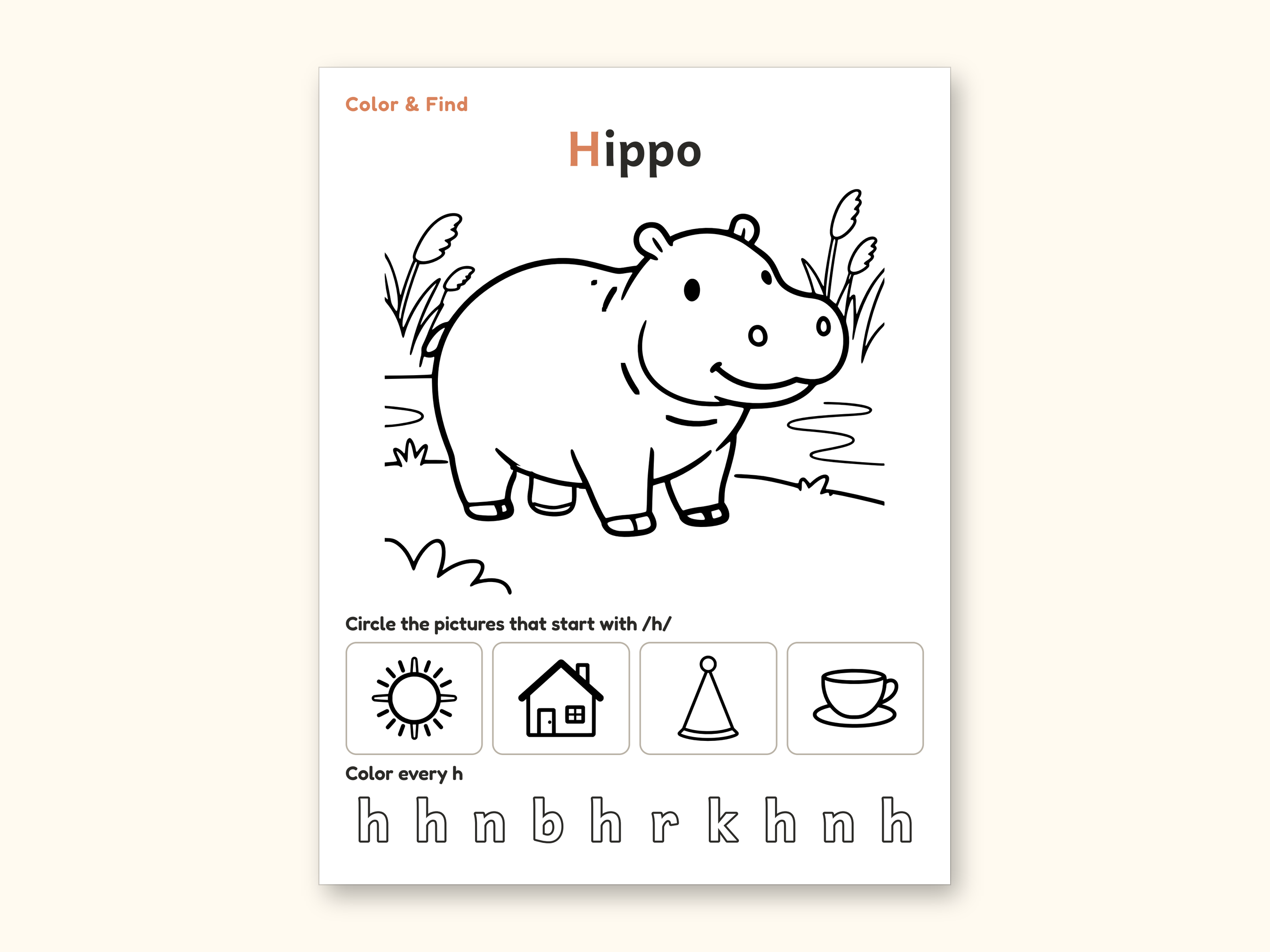 Animal Coloring Pages | ABC Letter Tracing for Kids Ages 5-6 (Digital PDF): sample page 22 of 64