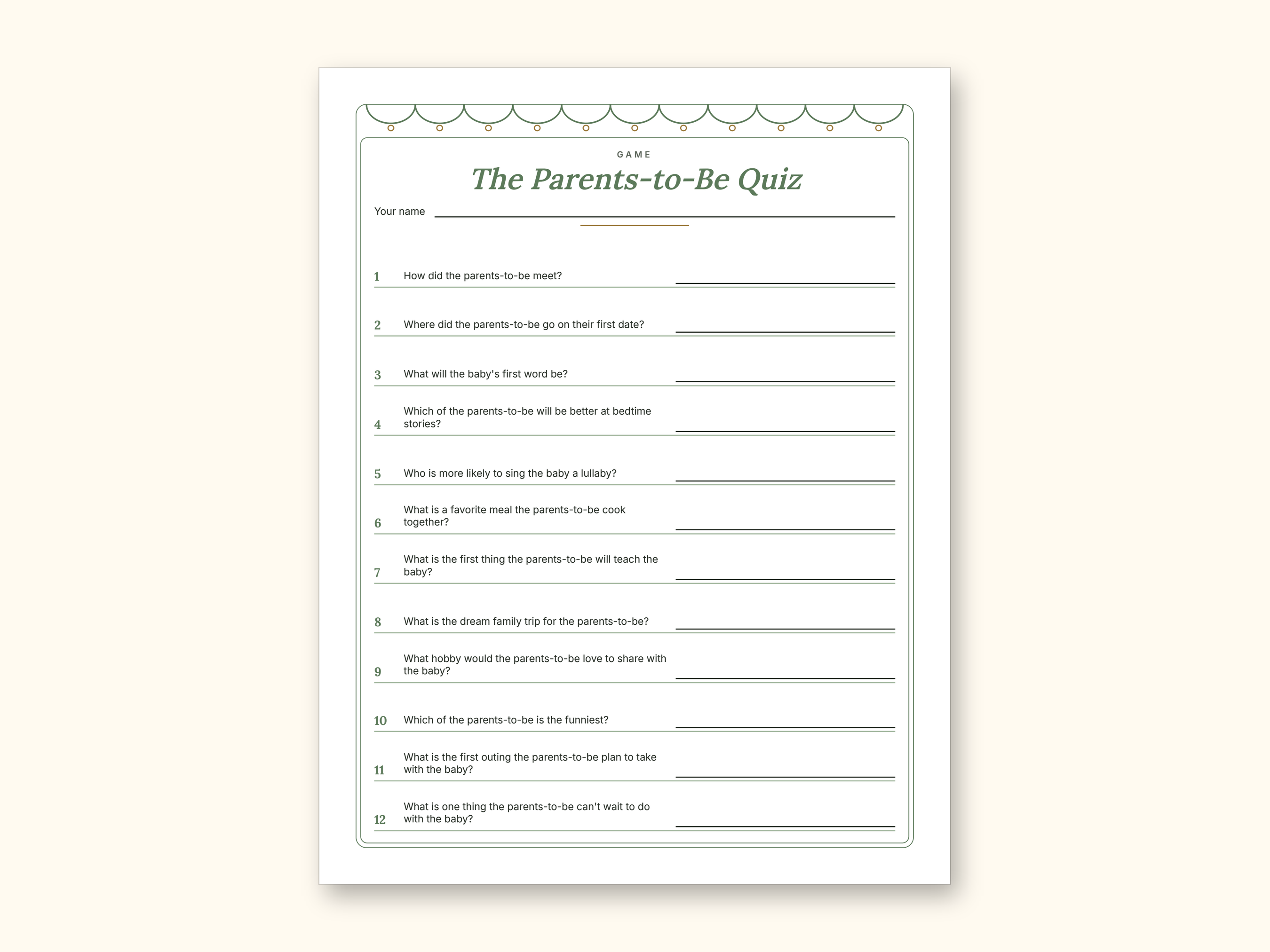 Baby Shower Games | Bingo Cards for Hosts (Digital PDF): sample page 14 of 21