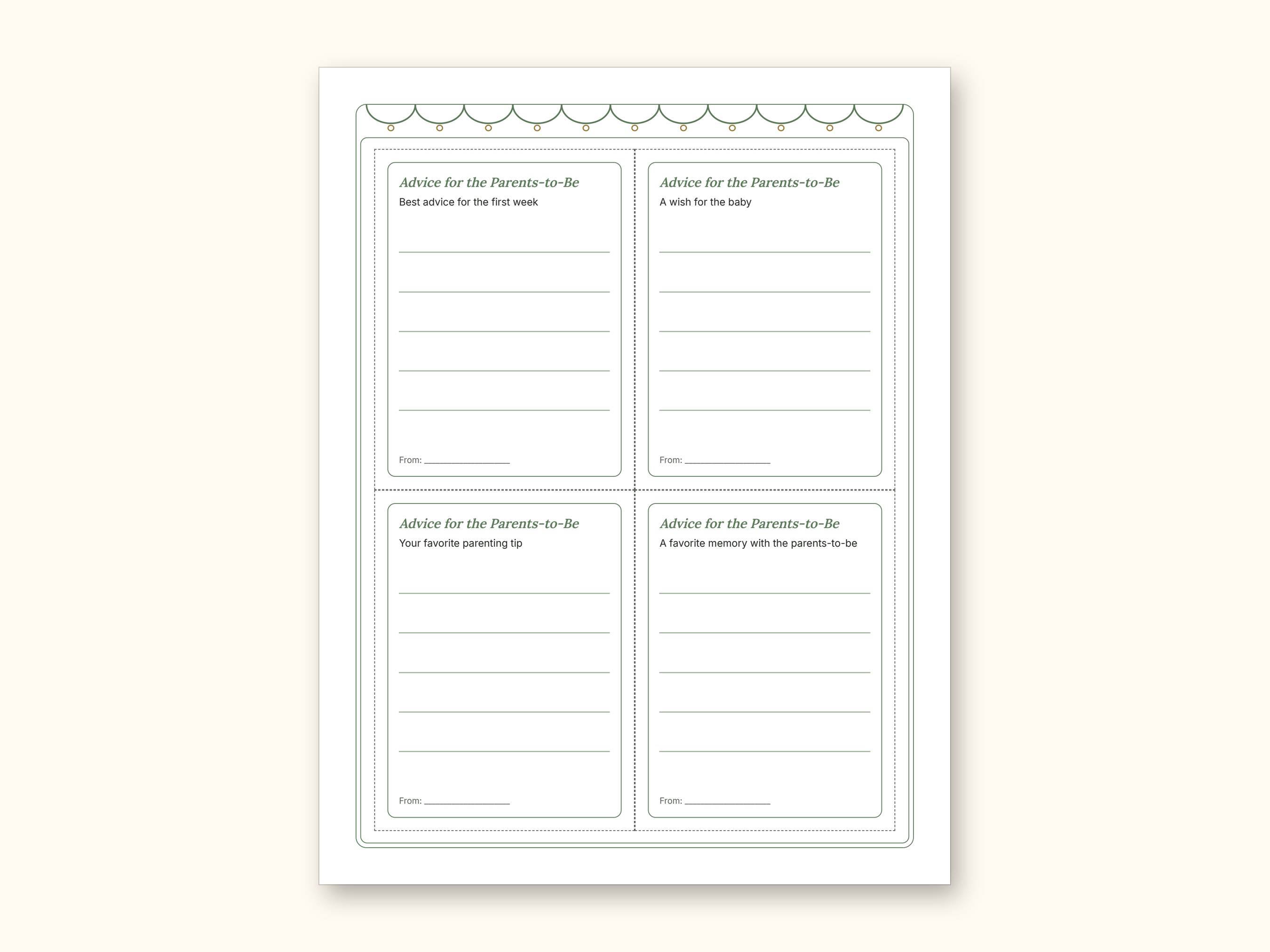 Baby Shower Games | Bingo Cards for Hosts (Digital PDF): sample page 20 of 21