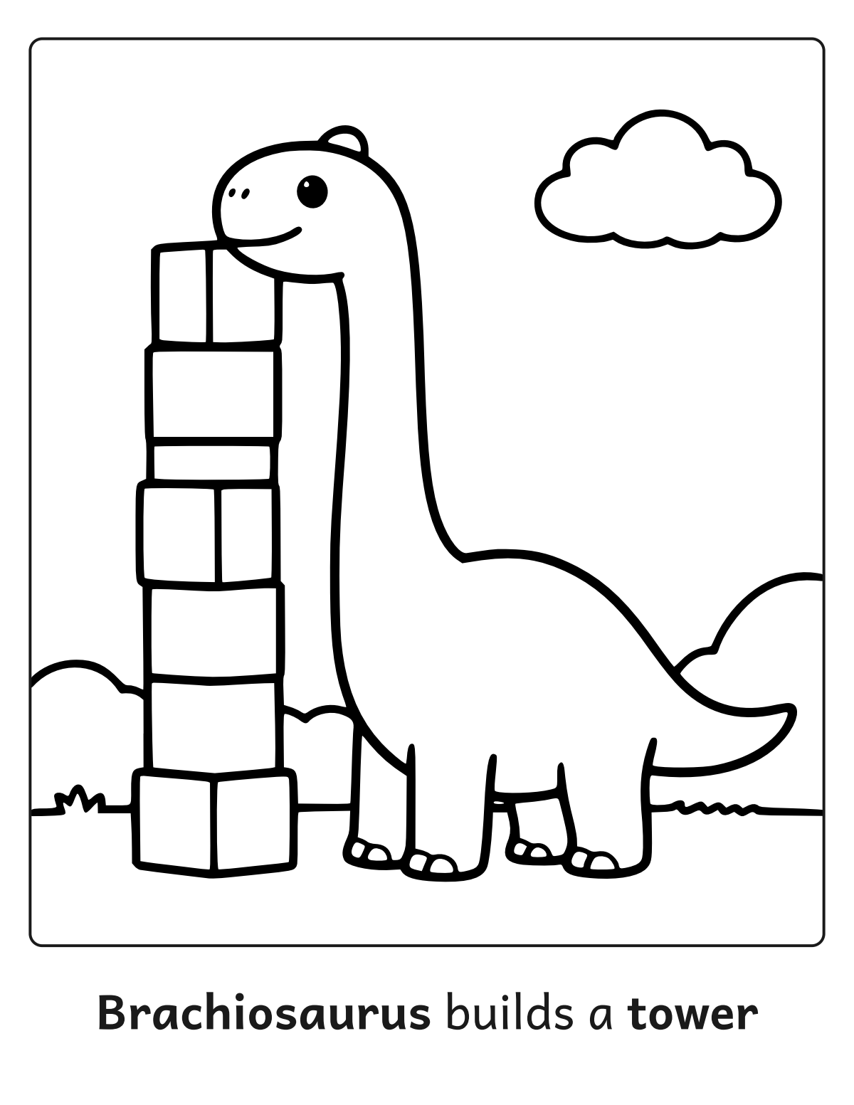 Dino Construction Coloring Book: sample page 19 of 53