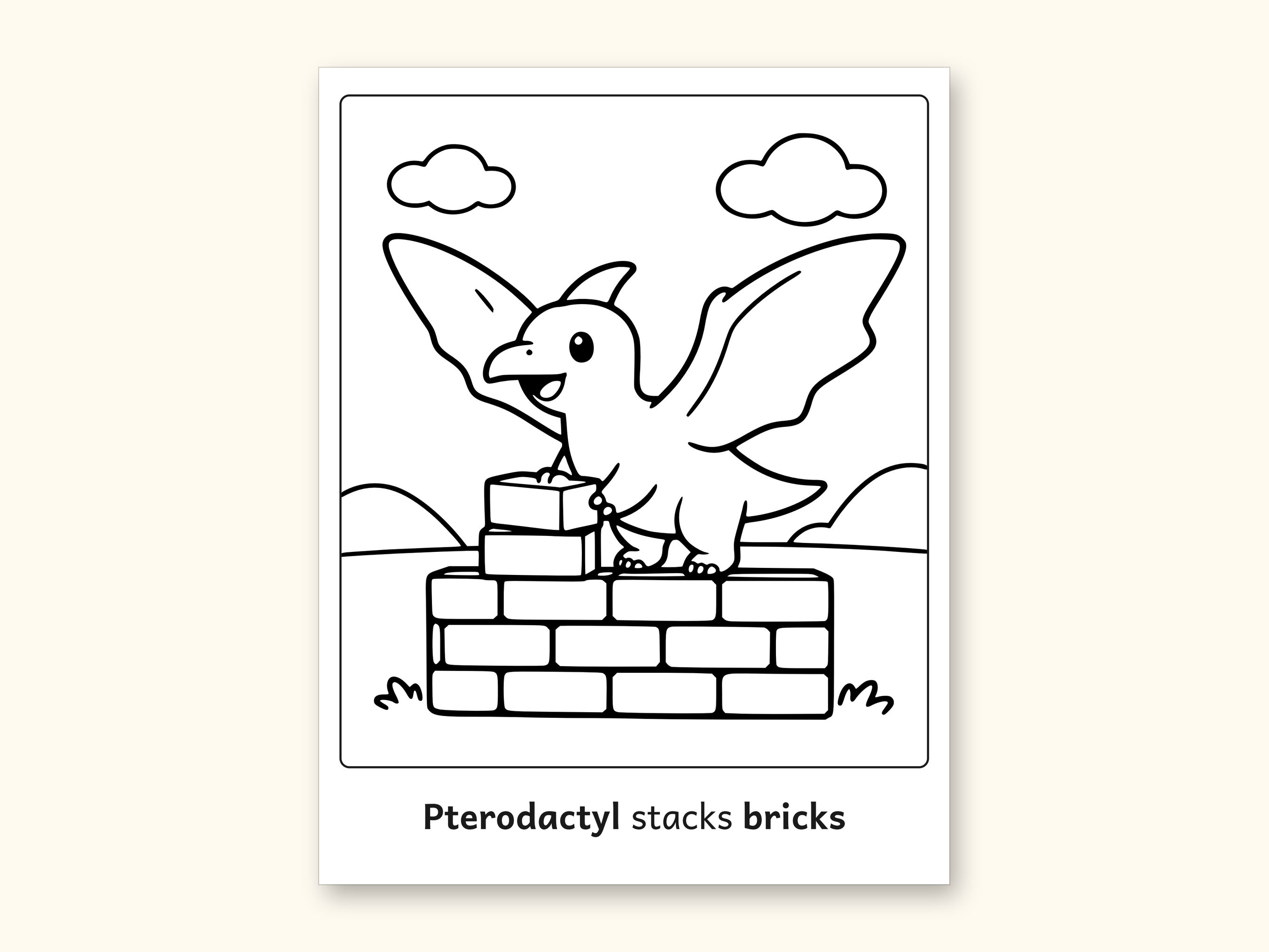 Dinosaur Coloring Pages | 50 Construction Pictures for Ages 3-6 (Digital PDF): sample page 21 of 53