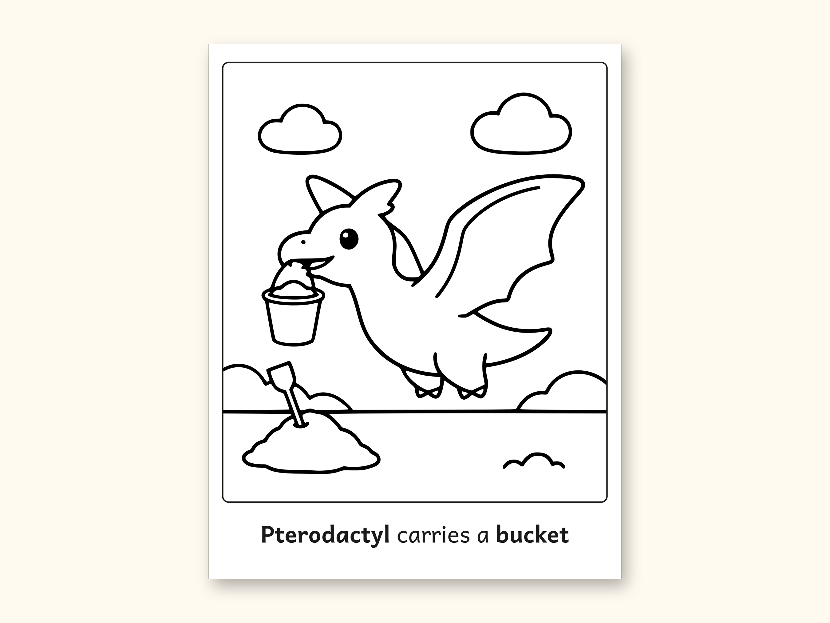 Dinosaur Coloring Pages | 50 Construction Pictures for Ages 3-6 (Digital PDF): sample page 34 of 53