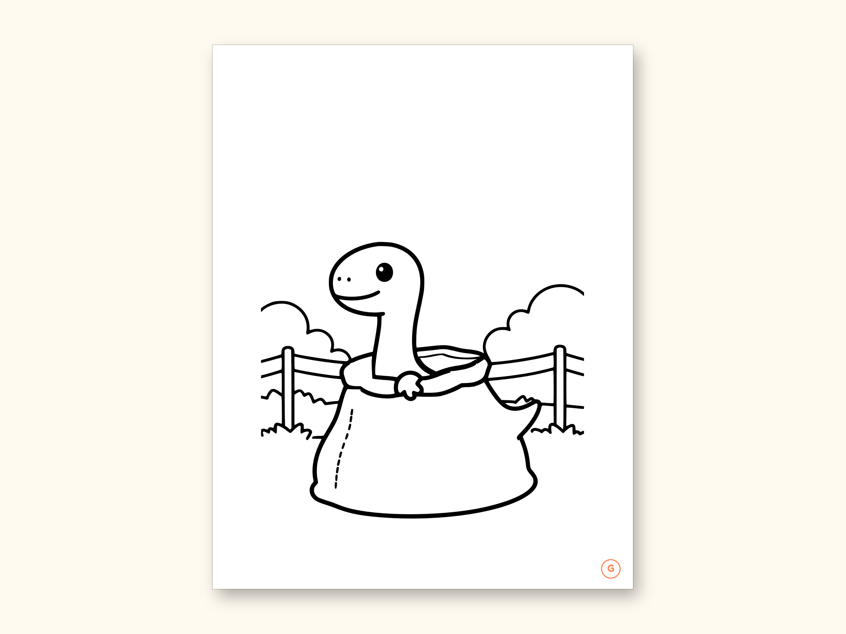 Dinosaur Party ABC Coloring Book | Letter Tracing for Toddlers (Digital PDF): sample page 16 of 55