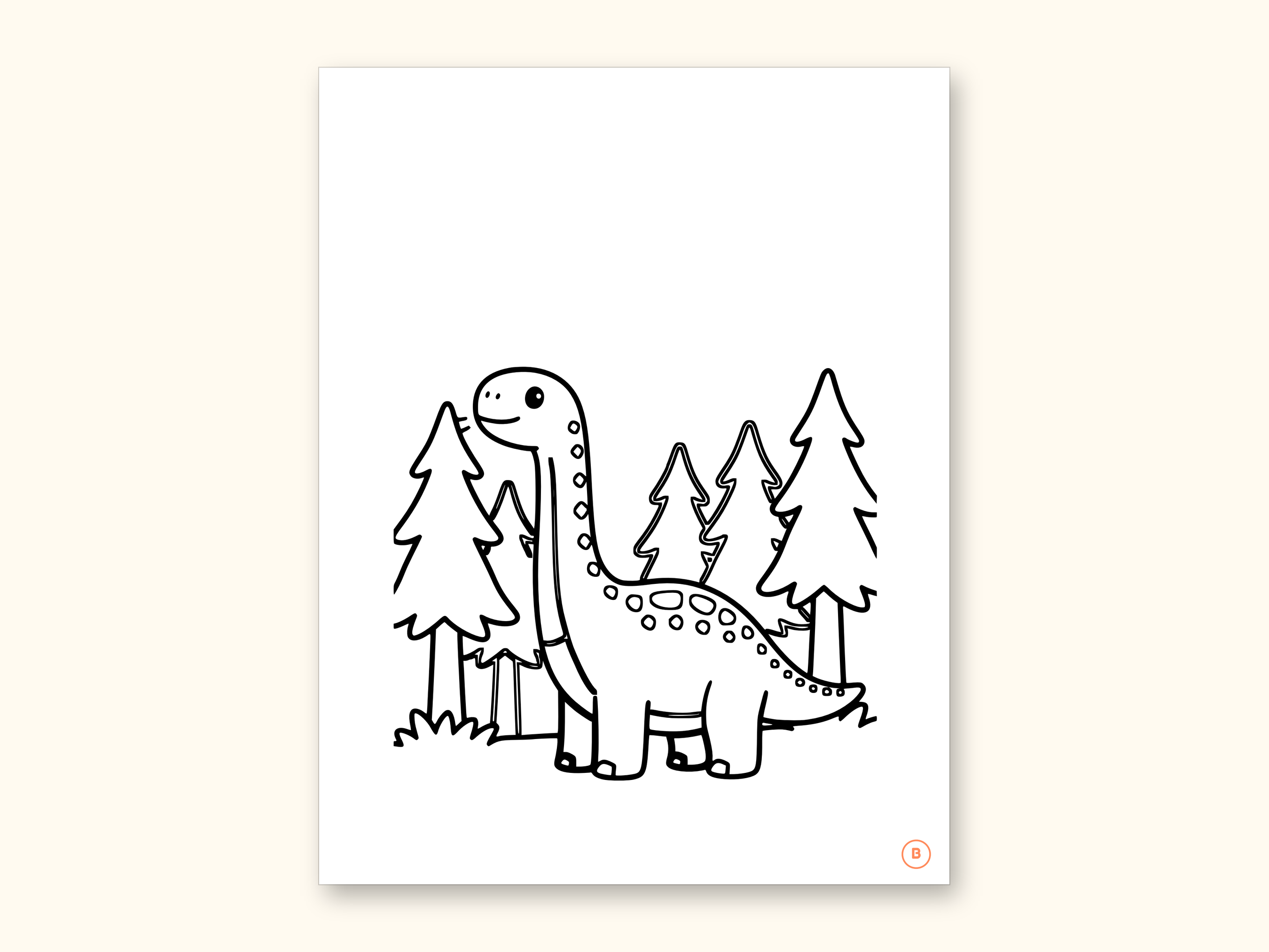 Dinosaur ABC Coloring Book, Letter Tracing, Ages 2-5 (Digital PDF): sample page 6 of 55
