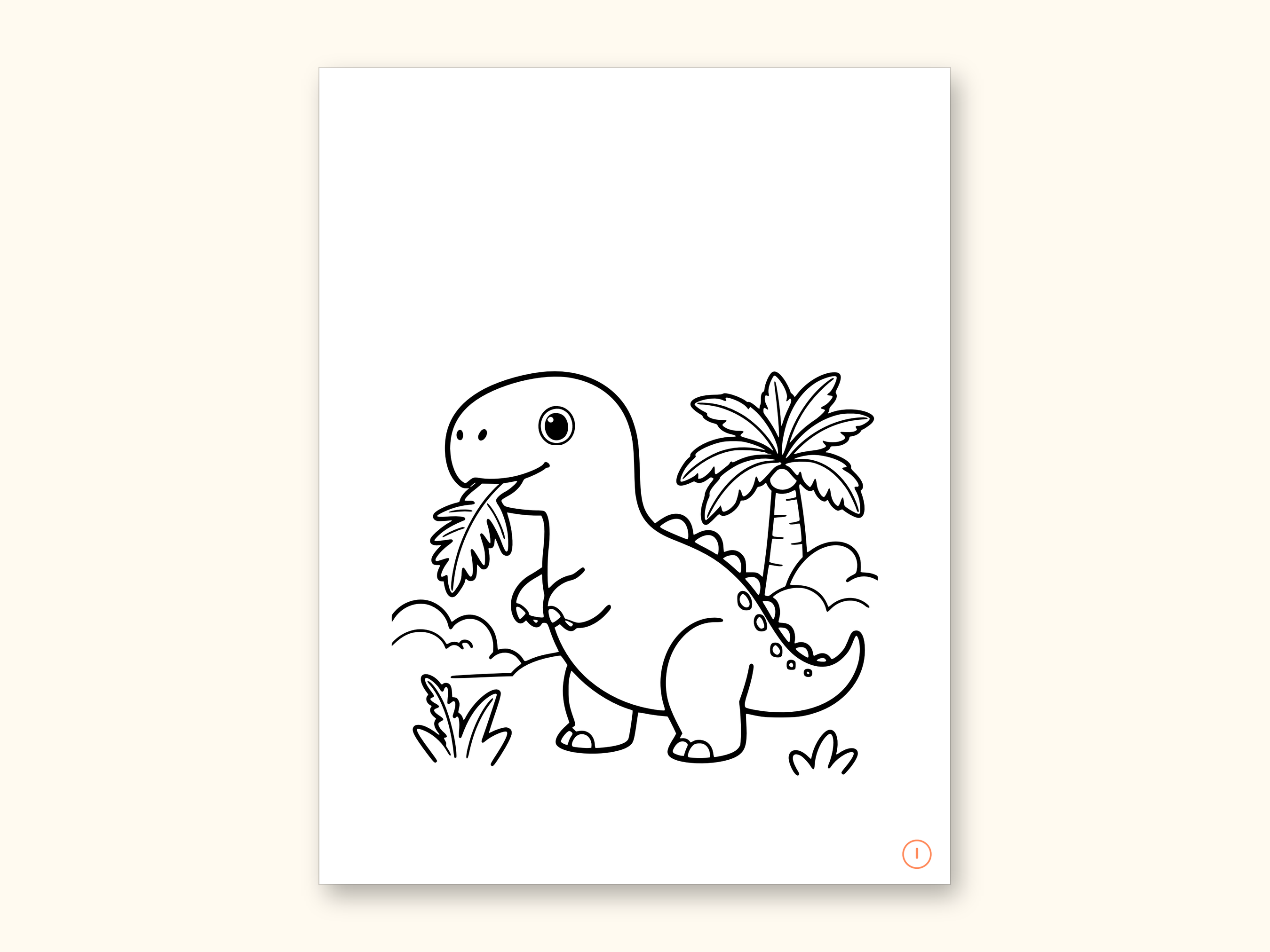 Dinosaur ABC Coloring Book, Letter Tracing, Ages 2-5 (Digital PDF): sample page 20 of 55