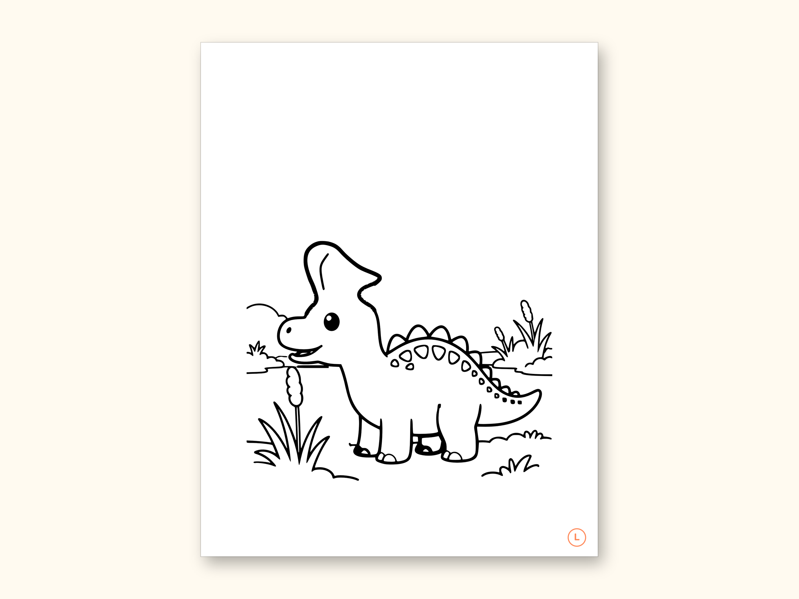 Dinosaur ABC Coloring Book, Letter Tracing, Ages 2-5 (Digital PDF): sample page 26 of 55