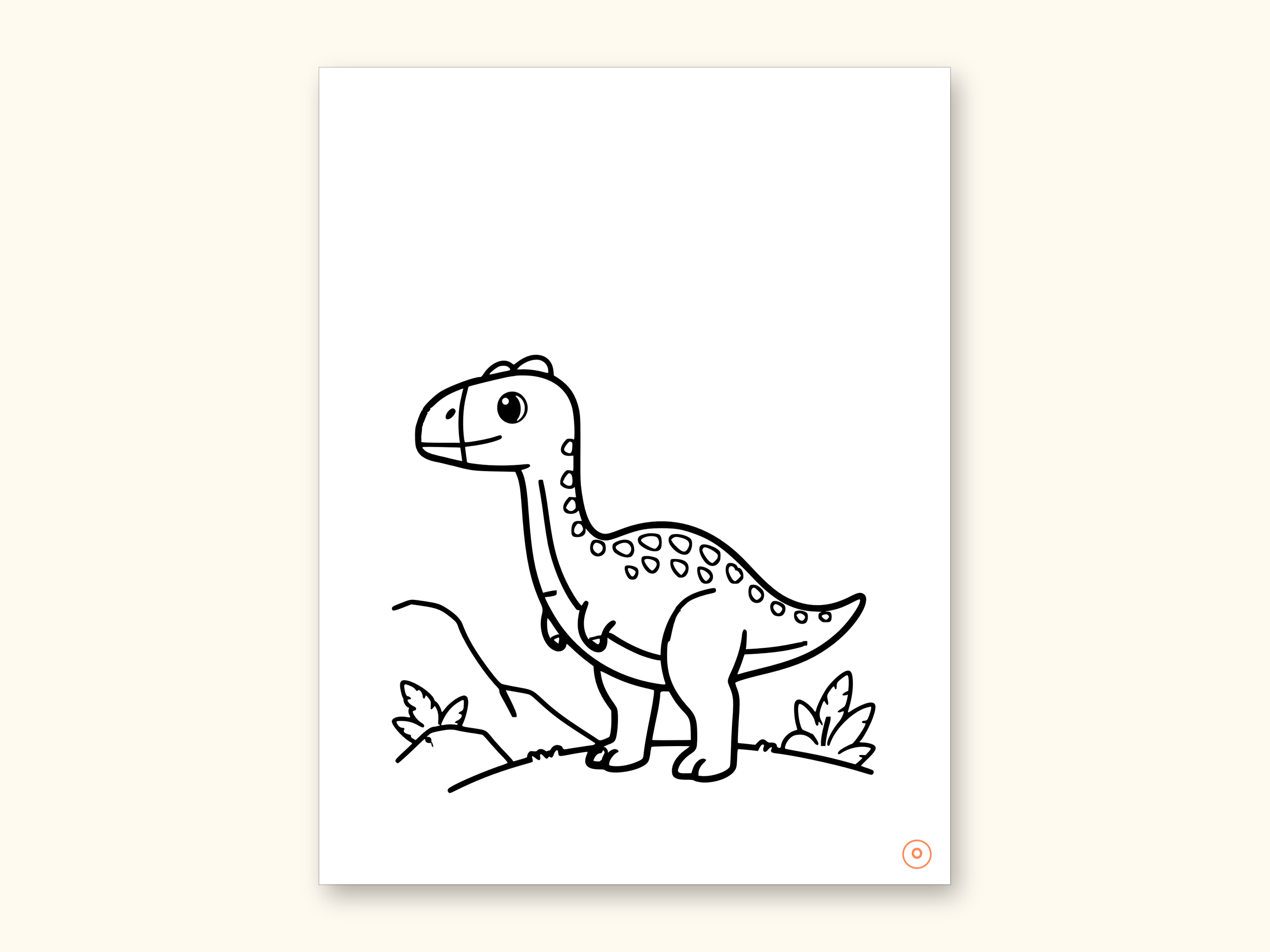 Dinosaur ABC Coloring Book, Letter Tracing, Ages 2-5 (Digital PDF): sample page 32 of 55