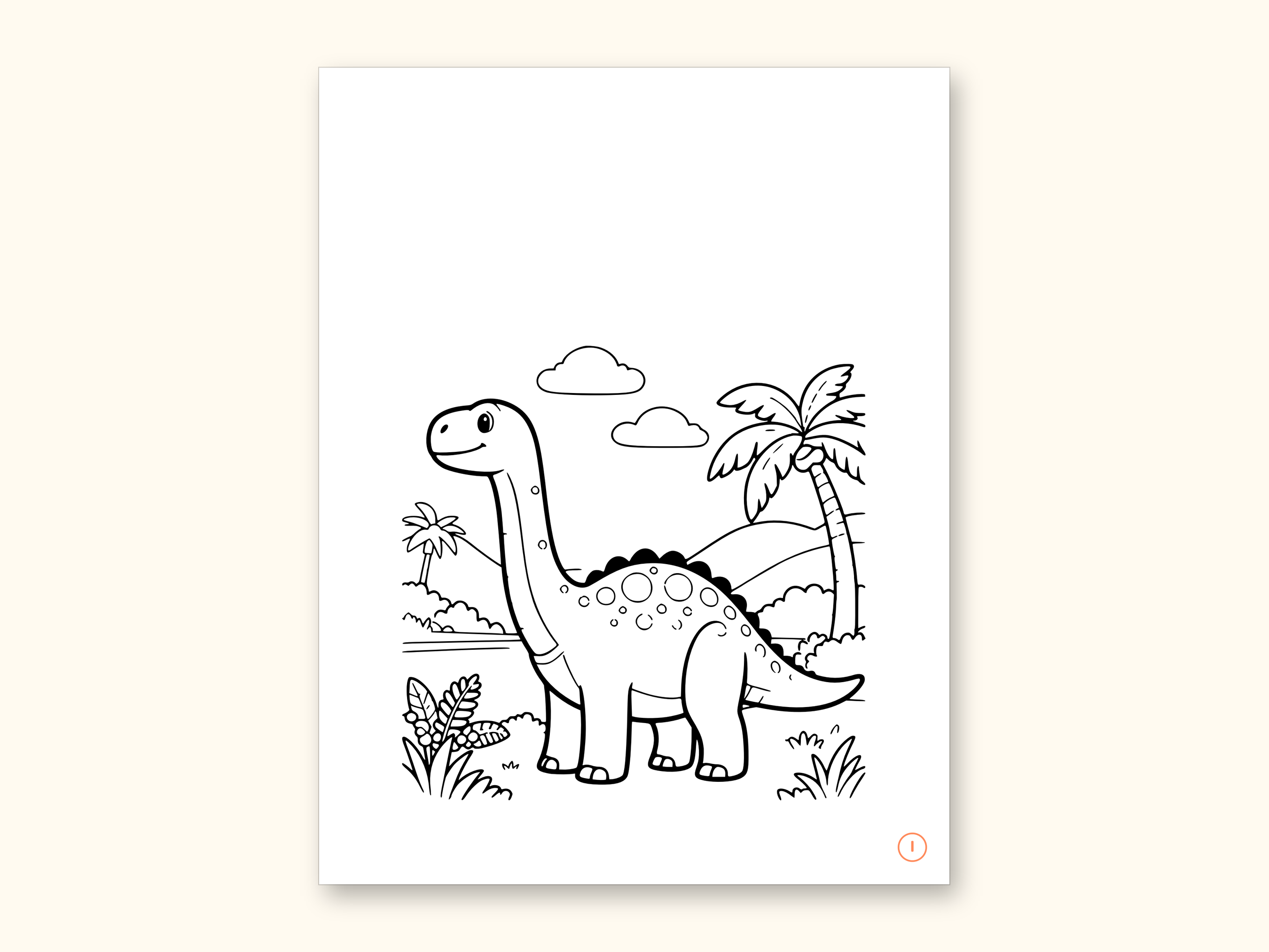 Dinosaur Coloring Pages | Detailed Scenes ABC Tracing for Ages 4-8 (Digital PDF): sample page 20 of 55