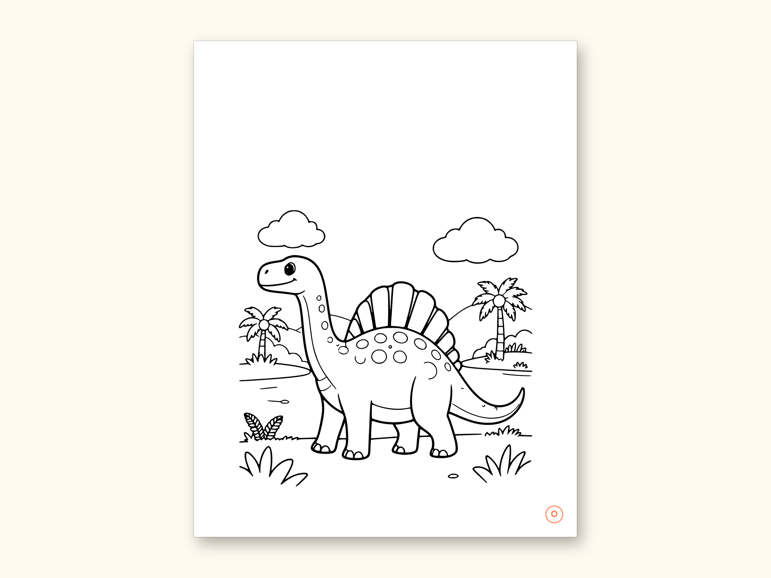 Dinosaur Coloring Pages | Detailed Scenes ABC Tracing for Ages 4-8 (Digital PDF): sample page 32 of 55