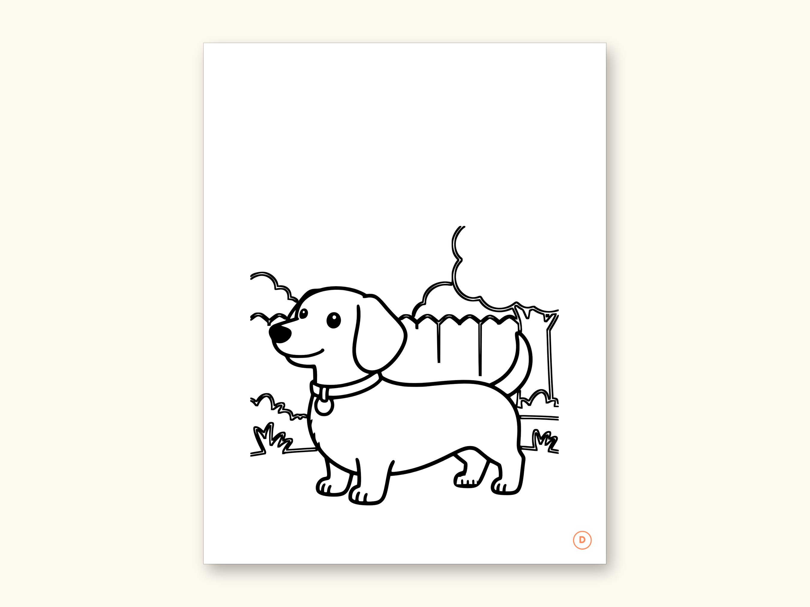 Dog Coloring Pages | ABC Letter Tracing for Kids Ages 2-5 (Digital PDF): sample page 10 of 55