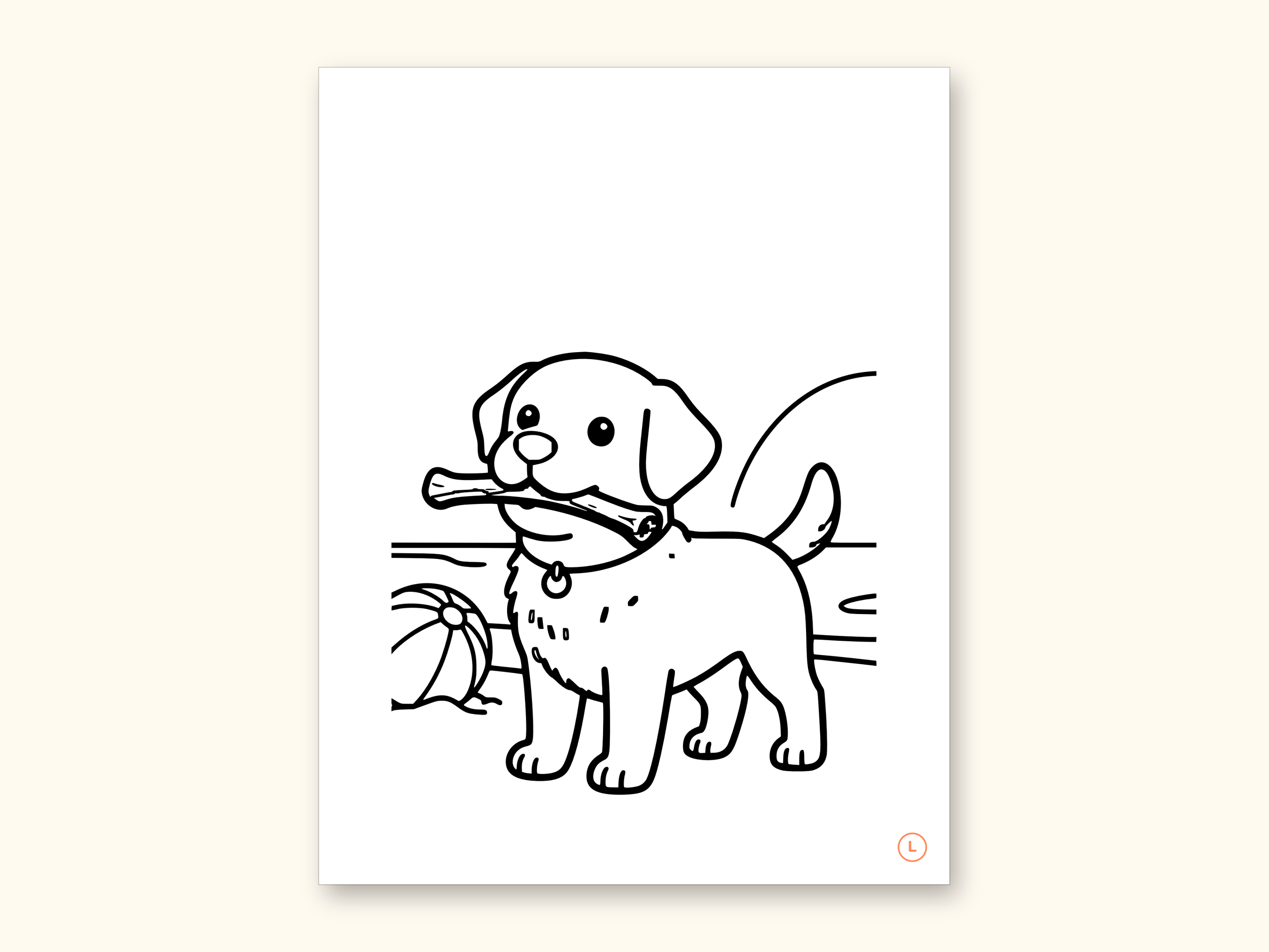 Dog Coloring Pages | ABC Letter Tracing for Kids Ages 2-5 (Digital PDF): sample page 26 of 55