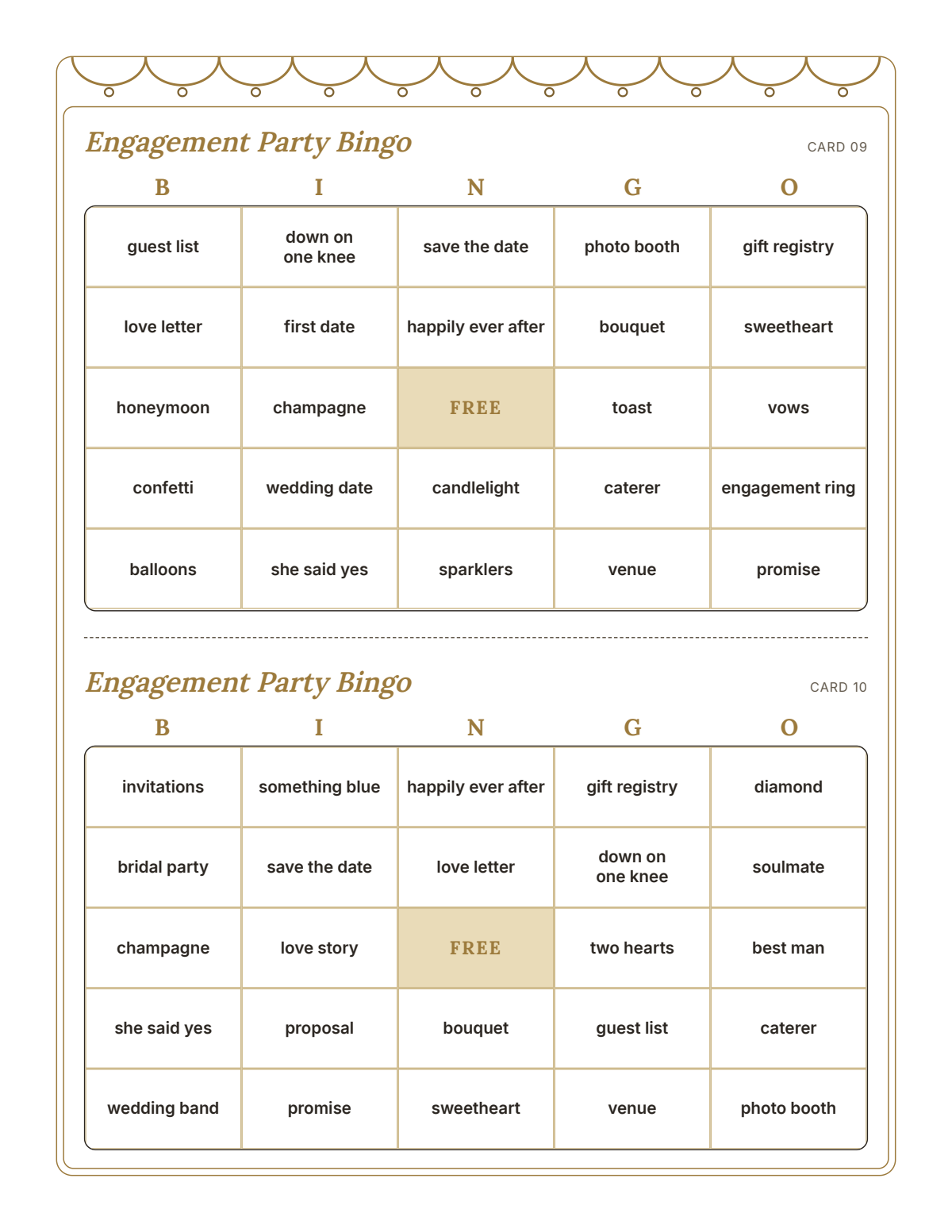 Engagement Party Games: sample page 7 of 21