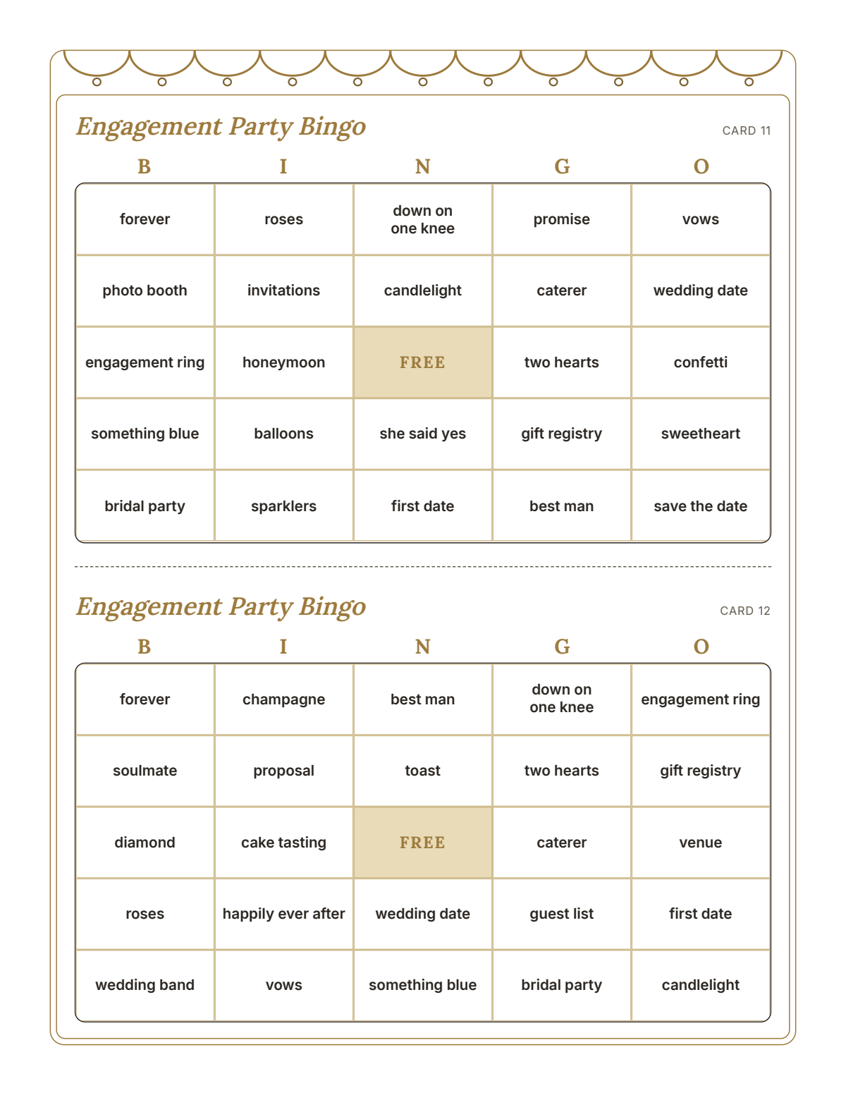 Engagement Party Games: sample page 8 of 21
