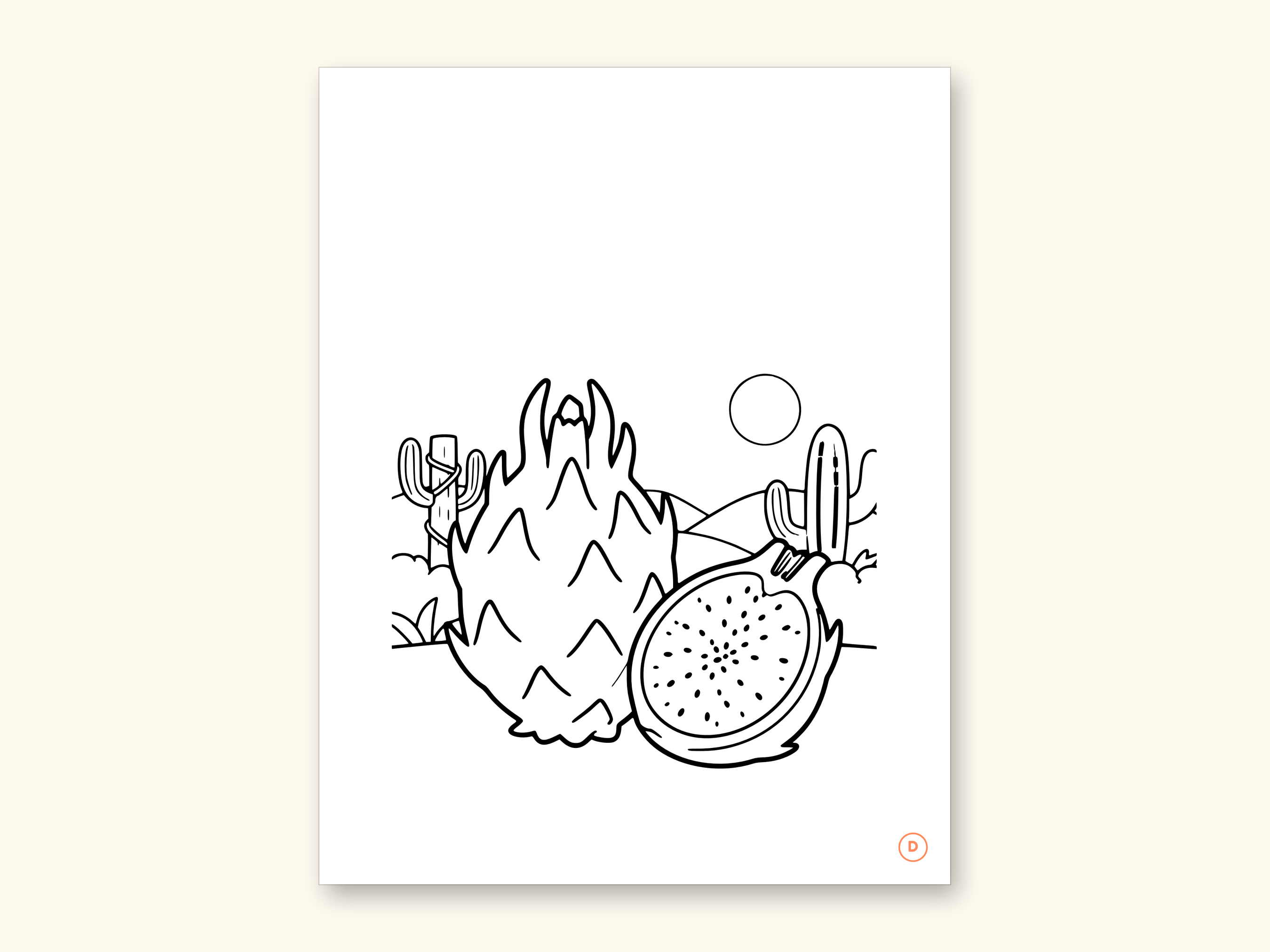 Fruits and Vegetables Coloring Book - ABC Letter Tracing Printable PDF for Kids Ages 2-5: sample page 10 of 55