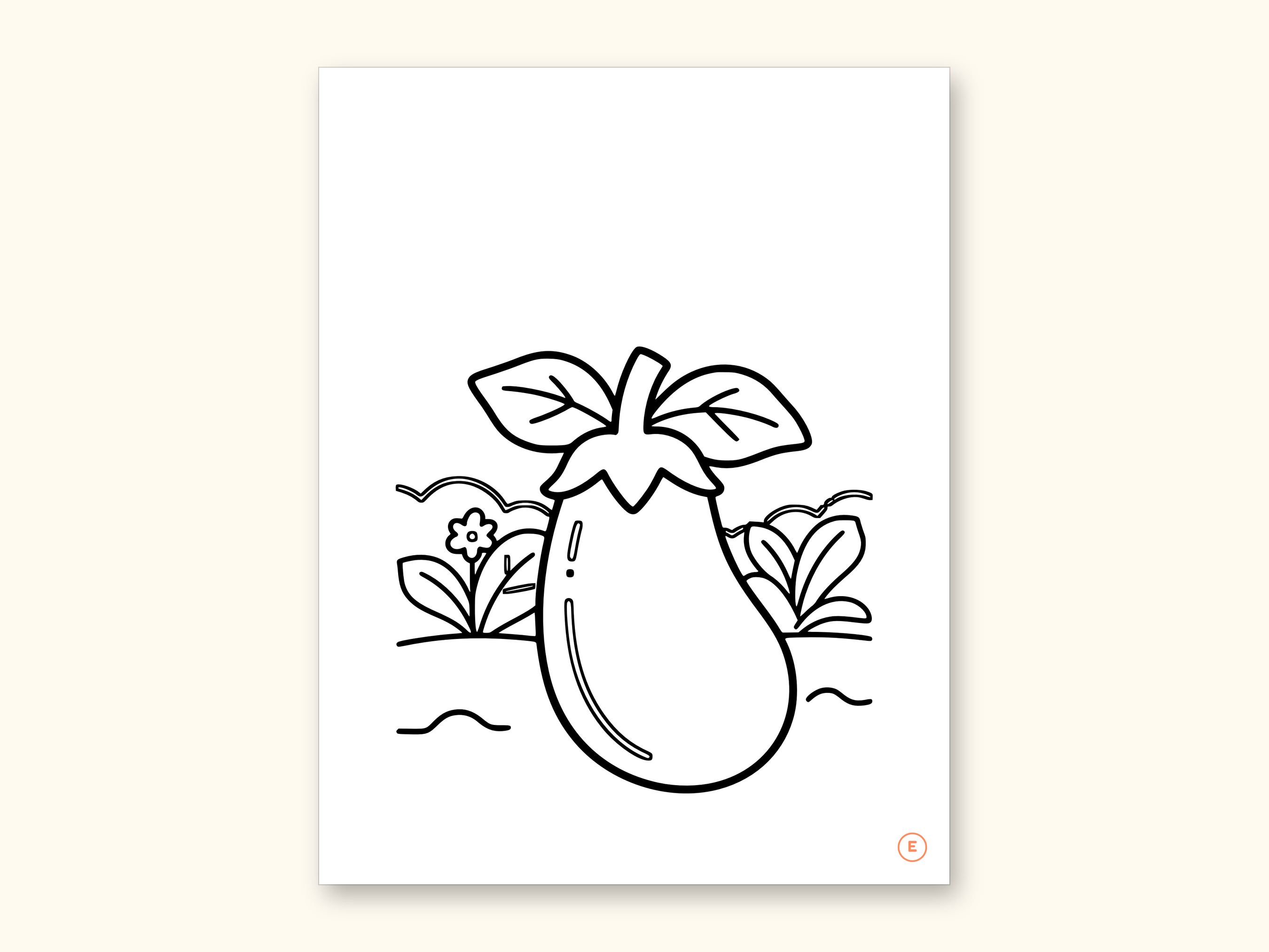 Fruits and Vegetables Coloring Book - ABC Letter Tracing Printable PDF for Kids Ages 2-5: sample page 12 of 55