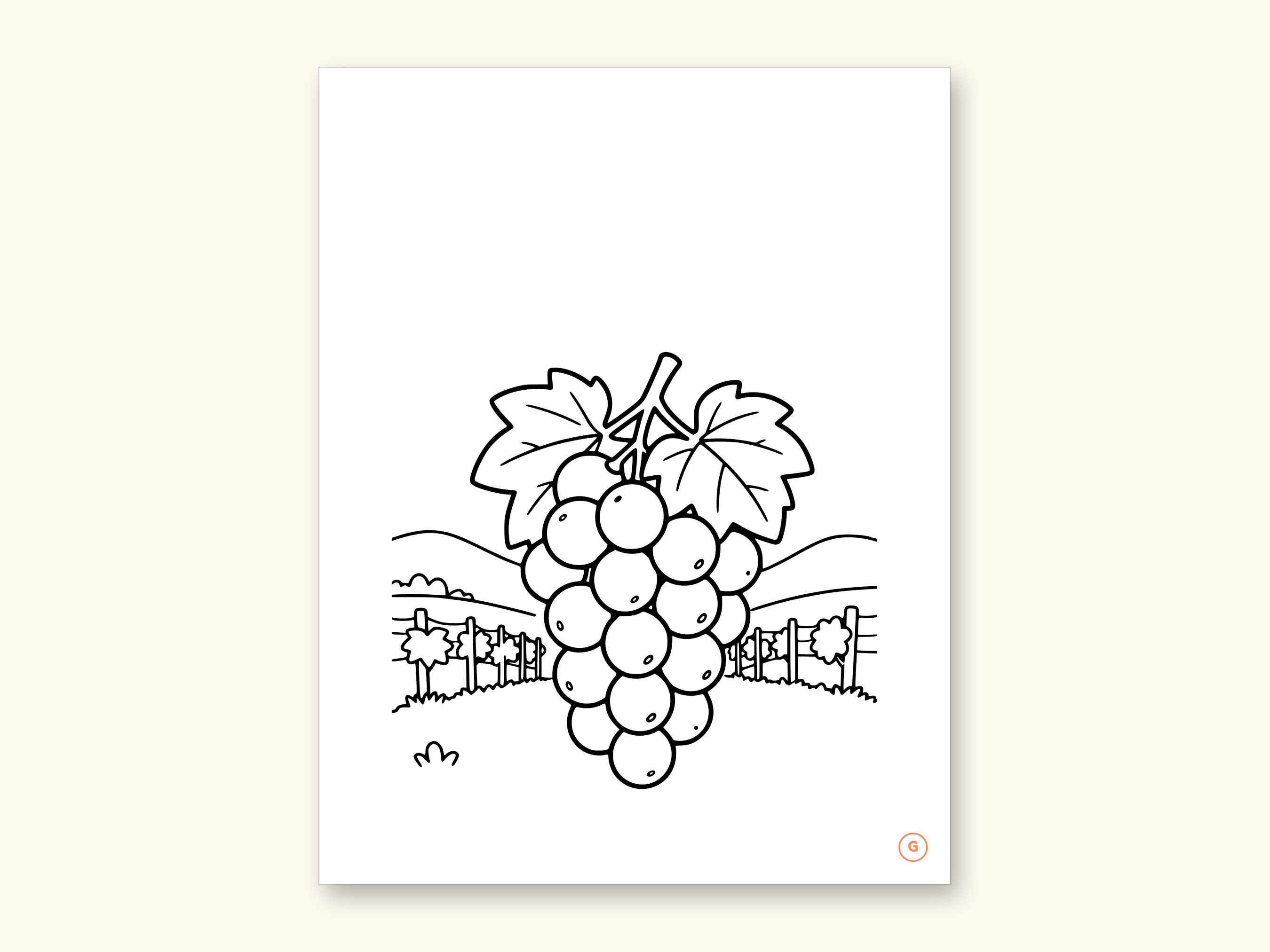 Fruits and Vegetables Coloring Book - ABC Letter Tracing Printable PDF for Kids Ages 2-5: sample page 16 of 55