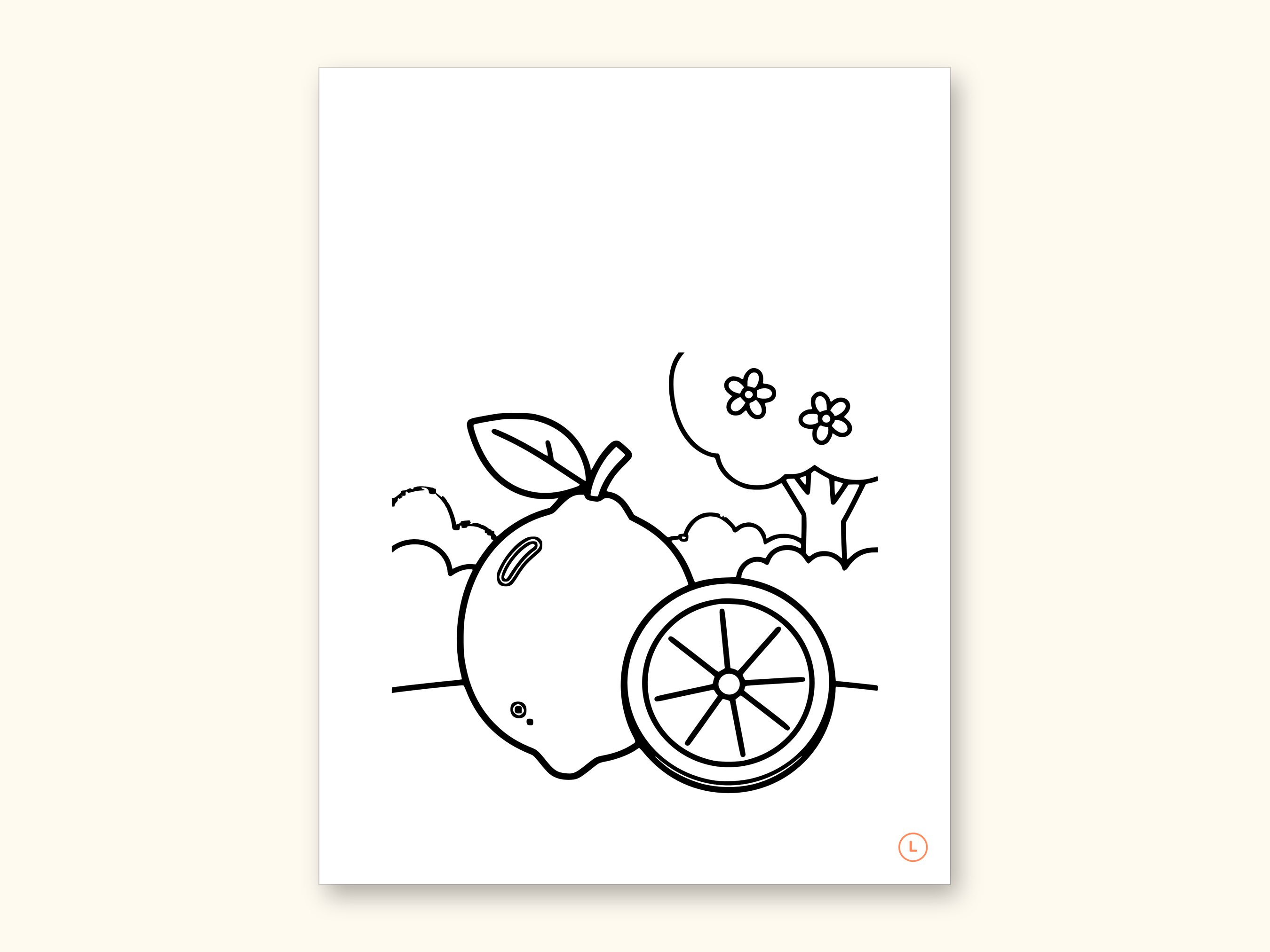 Fruits and Vegetables Coloring Book - ABC Letter Tracing Printable PDF for Kids Ages 2-5: sample page 26 of 55