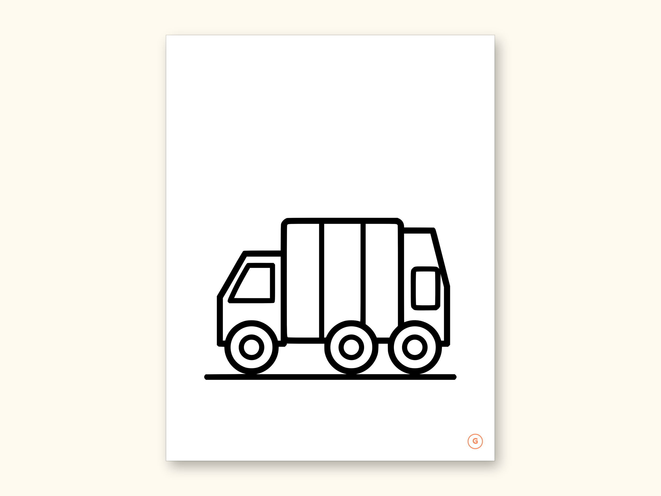 Truck Coloring Pages | ABC Letter Tracing for Kids Ages 2-4 (Digital PDF): sample page 16 of 55