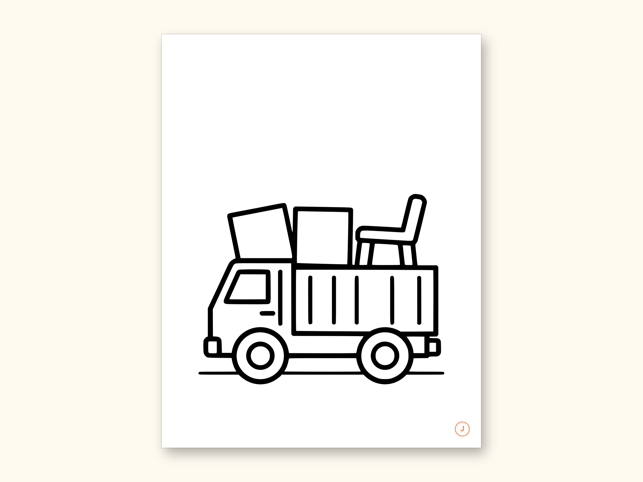 Truck Coloring Pages | ABC Letter Tracing for Kids Ages 2-4 (Digital PDF): sample page 22 of 55