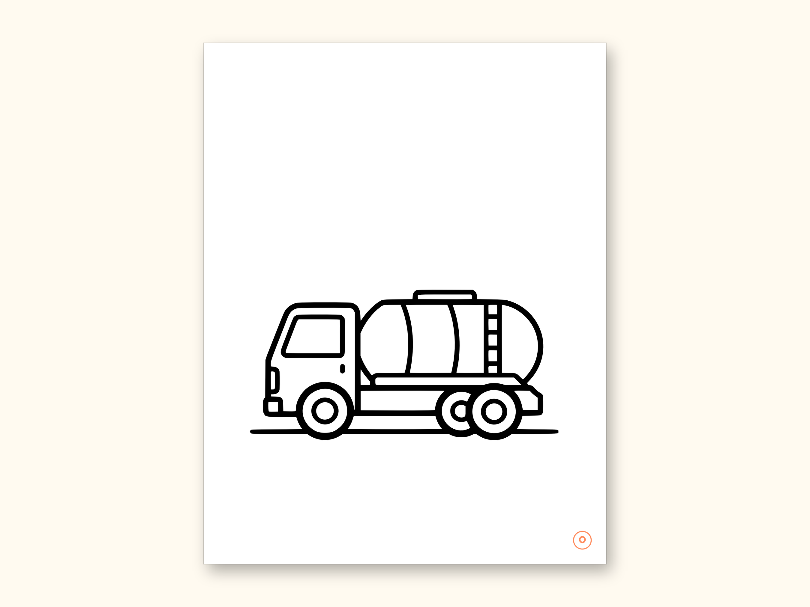 Truck Coloring Pages | ABC Letter Tracing for Kids Ages 2-4 (Digital PDF): sample page 32 of 55