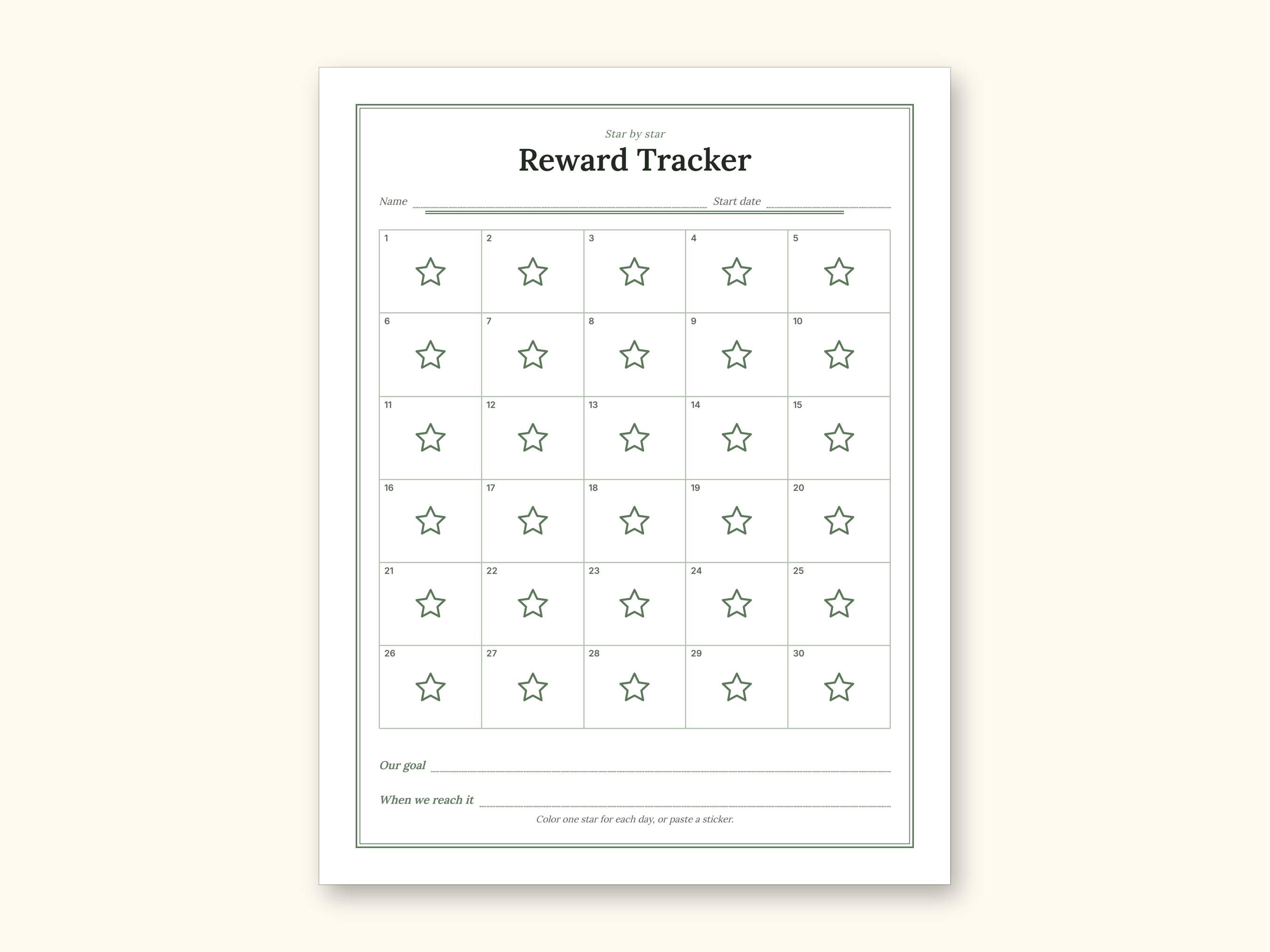 Chore Chart | Reward Tracker and Cut-Out Icons for Busy Families (PDF + Excel): sample page 11 of 18