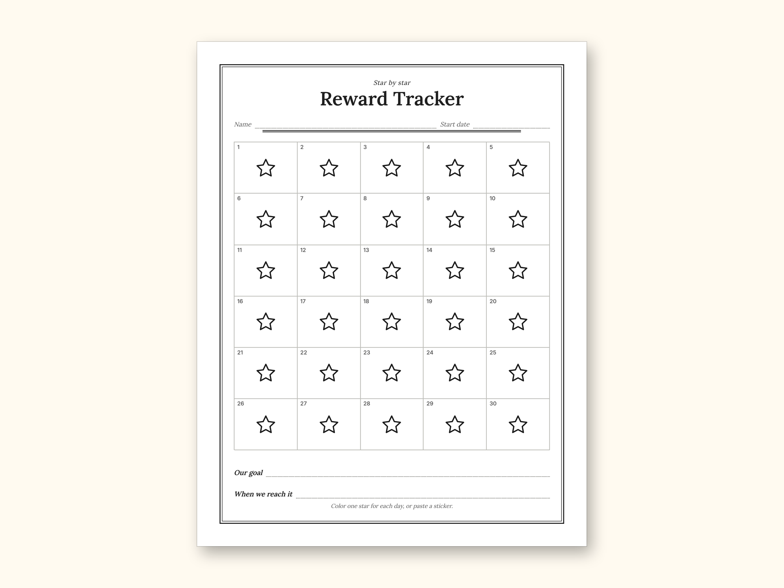 Chore Chart | Reward Tracker and Cut-Out Icons for Busy Families (PDF + Excel): sample page 17 of 18