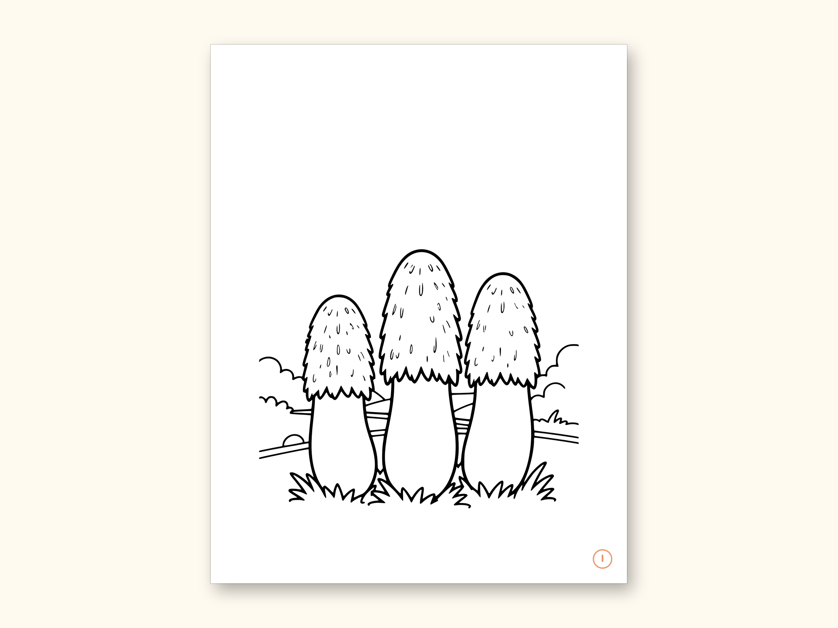 Mushroom Coloring Pages | ABC Letter Tracing for Kids Ages 2-5 (Digital PDF): sample page 20 of 55