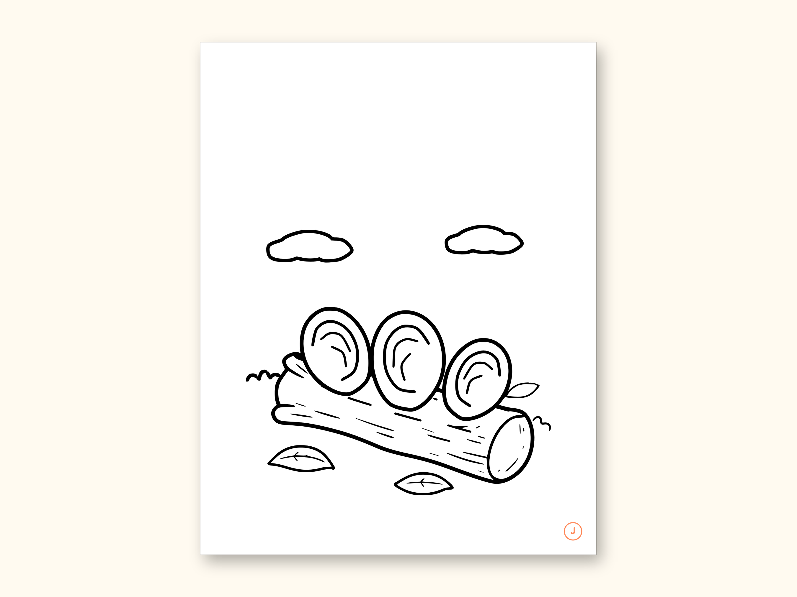 Mushroom Coloring Pages | ABC Letter Tracing for Kids Ages 2-5 (Digital PDF): sample page 22 of 55
