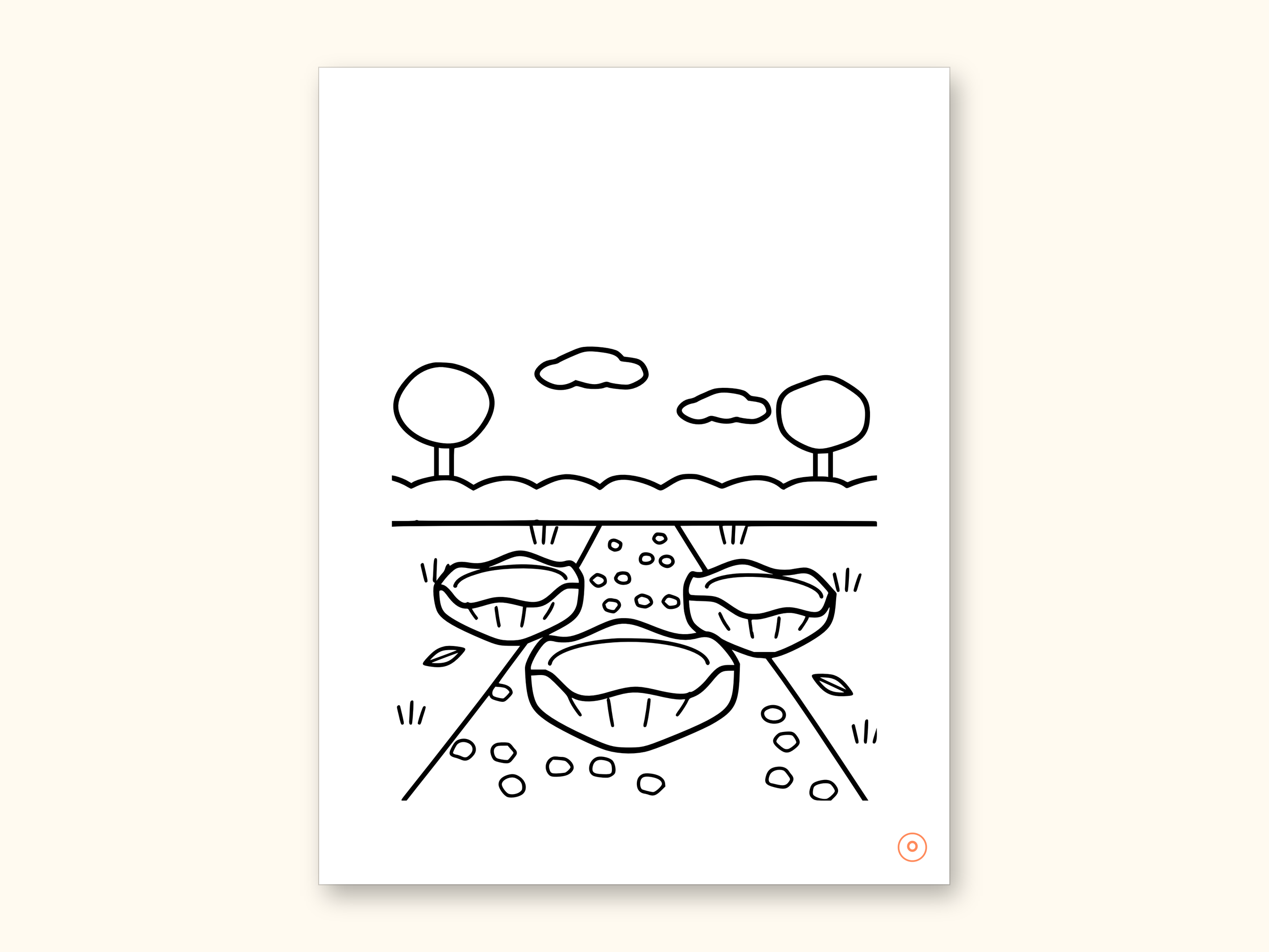 Mushroom Coloring Pages | ABC Letter Tracing for Kids Ages 2-5 (Digital PDF): sample page 32 of 55