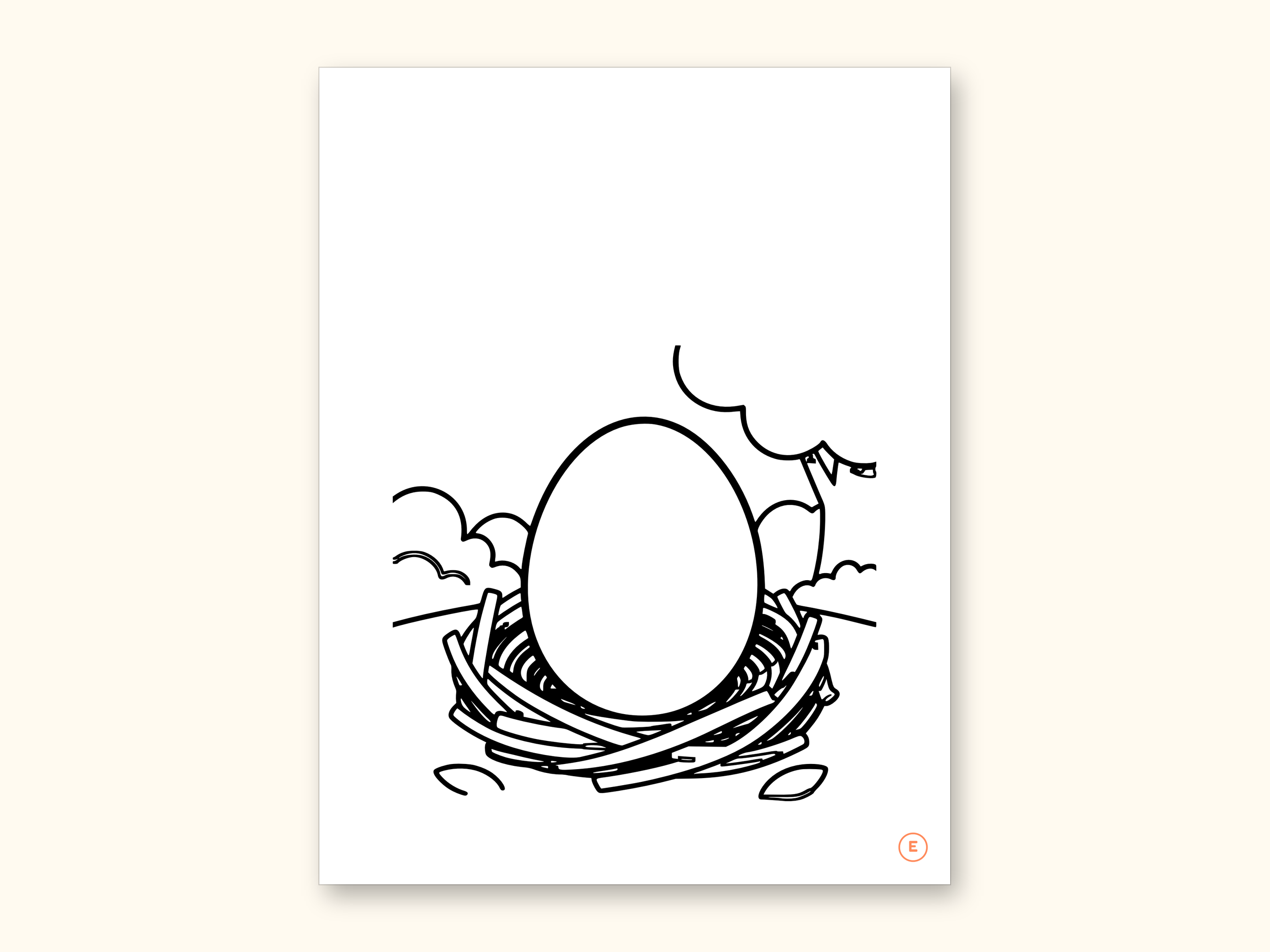 Nature Coloring Pages | ABC Letter Tracing for Kids Ages 2-5 (Digital PDF): sample page 12 of 55