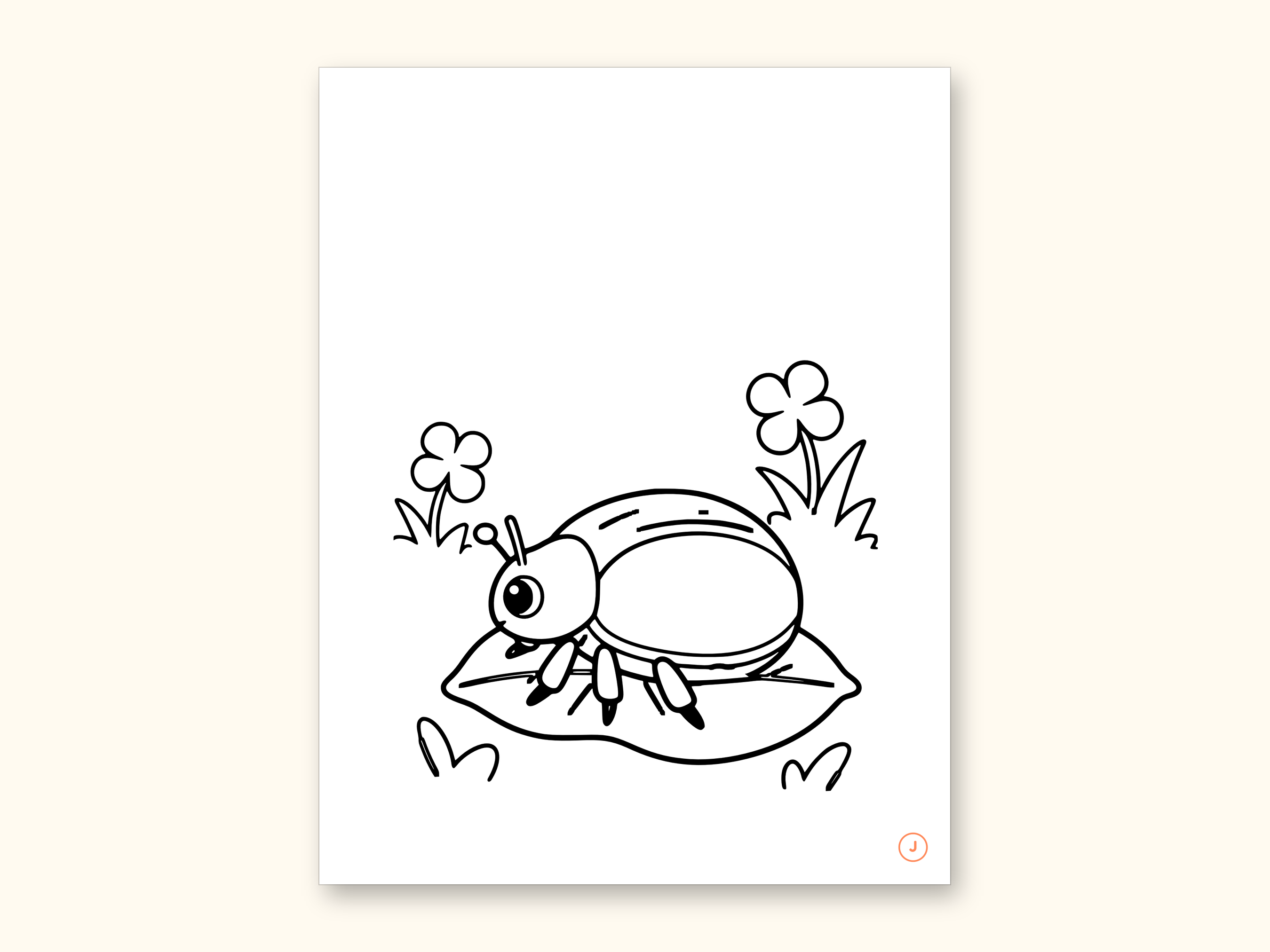 Nature Coloring Pages | ABC Letter Tracing for Kids Ages 2-5 (Digital PDF): sample page 22 of 55