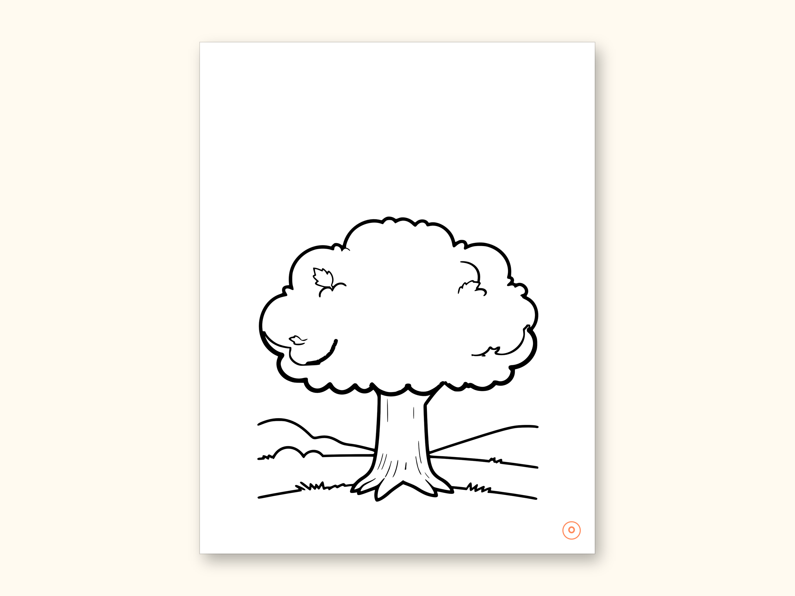 Nature Coloring Pages | ABC Letter Tracing for Kids Ages 2-5 (Digital PDF): sample page 32 of 55