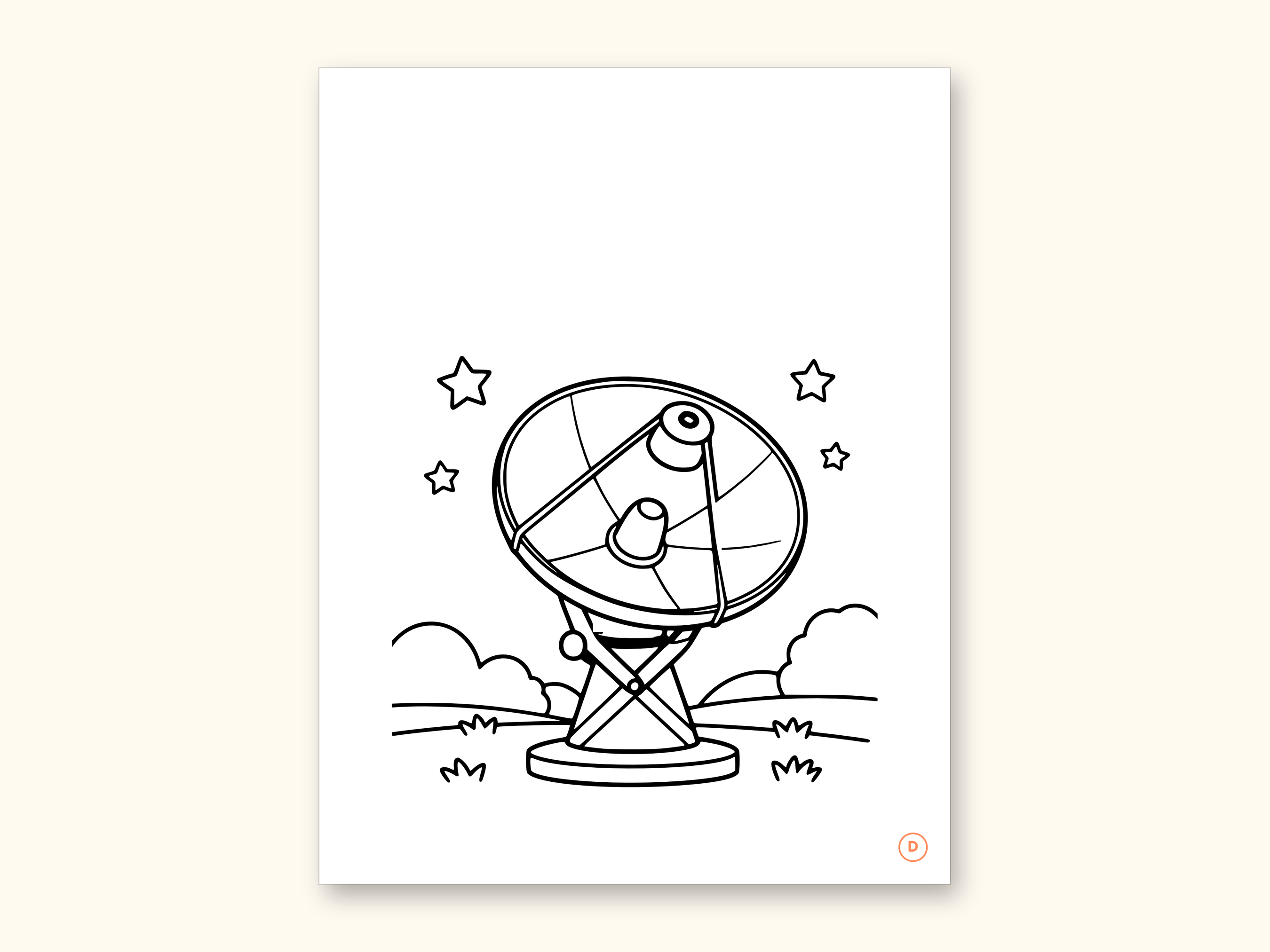 Space Coloring Pages | ABC Letter Tracing for Kids Ages 2-5 (Digital PDF): sample page 10 of 55