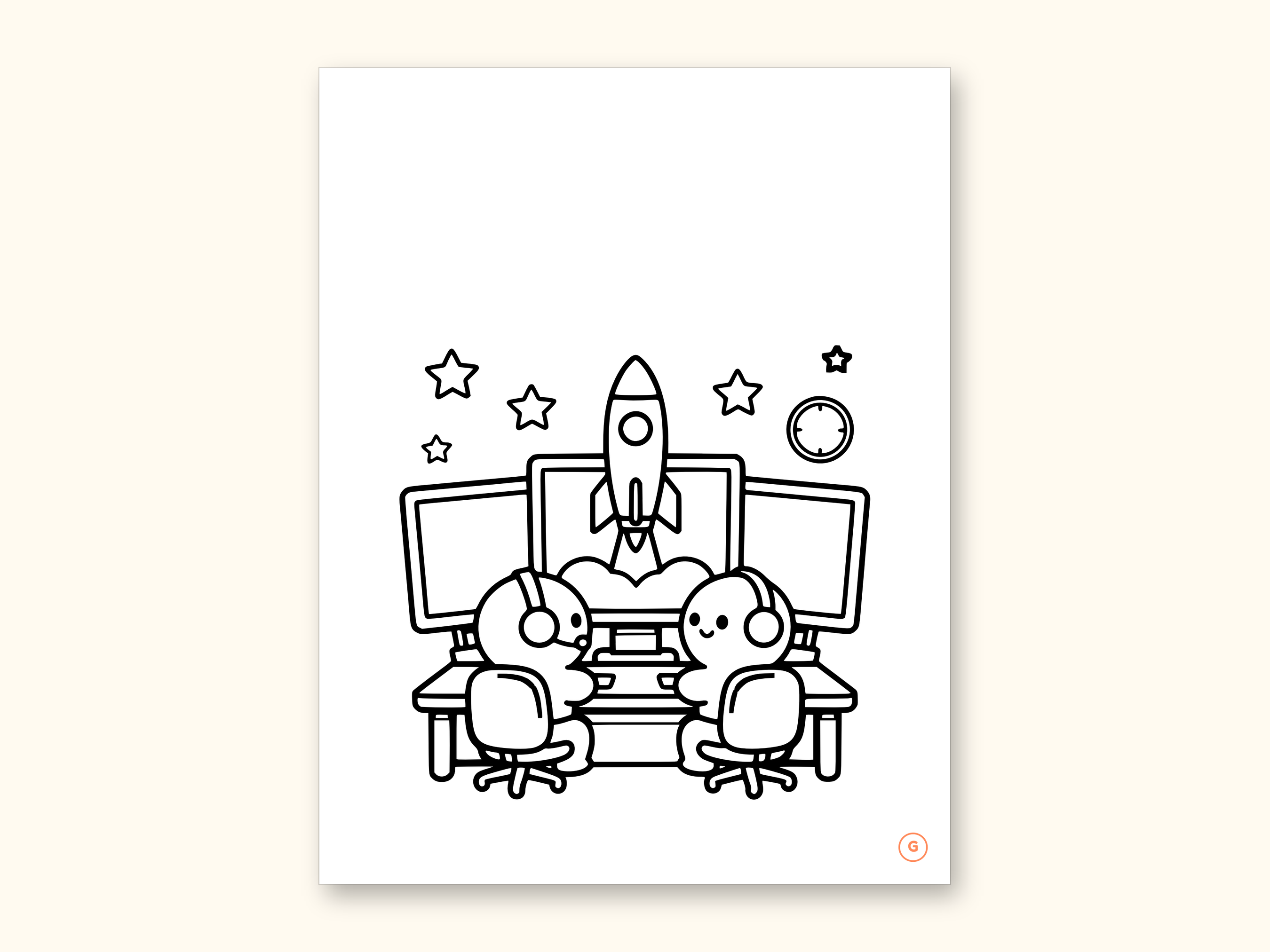 Space Coloring Pages | ABC Letter Tracing for Kids Ages 2-5 (Digital PDF): sample page 16 of 55