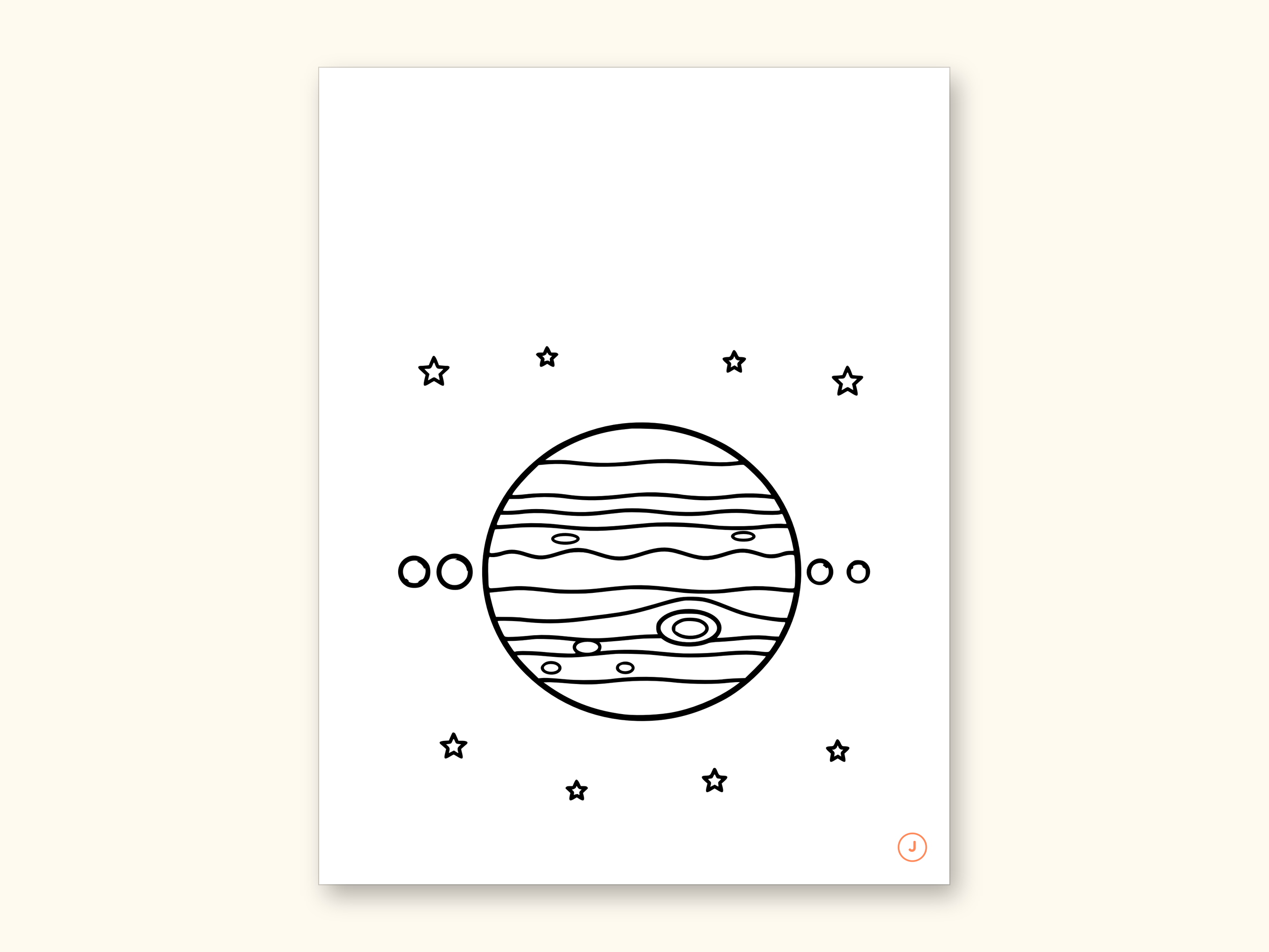 Space Coloring Pages | ABC Letter Tracing for Kids Ages 2-5 (Digital PDF): sample page 22 of 55