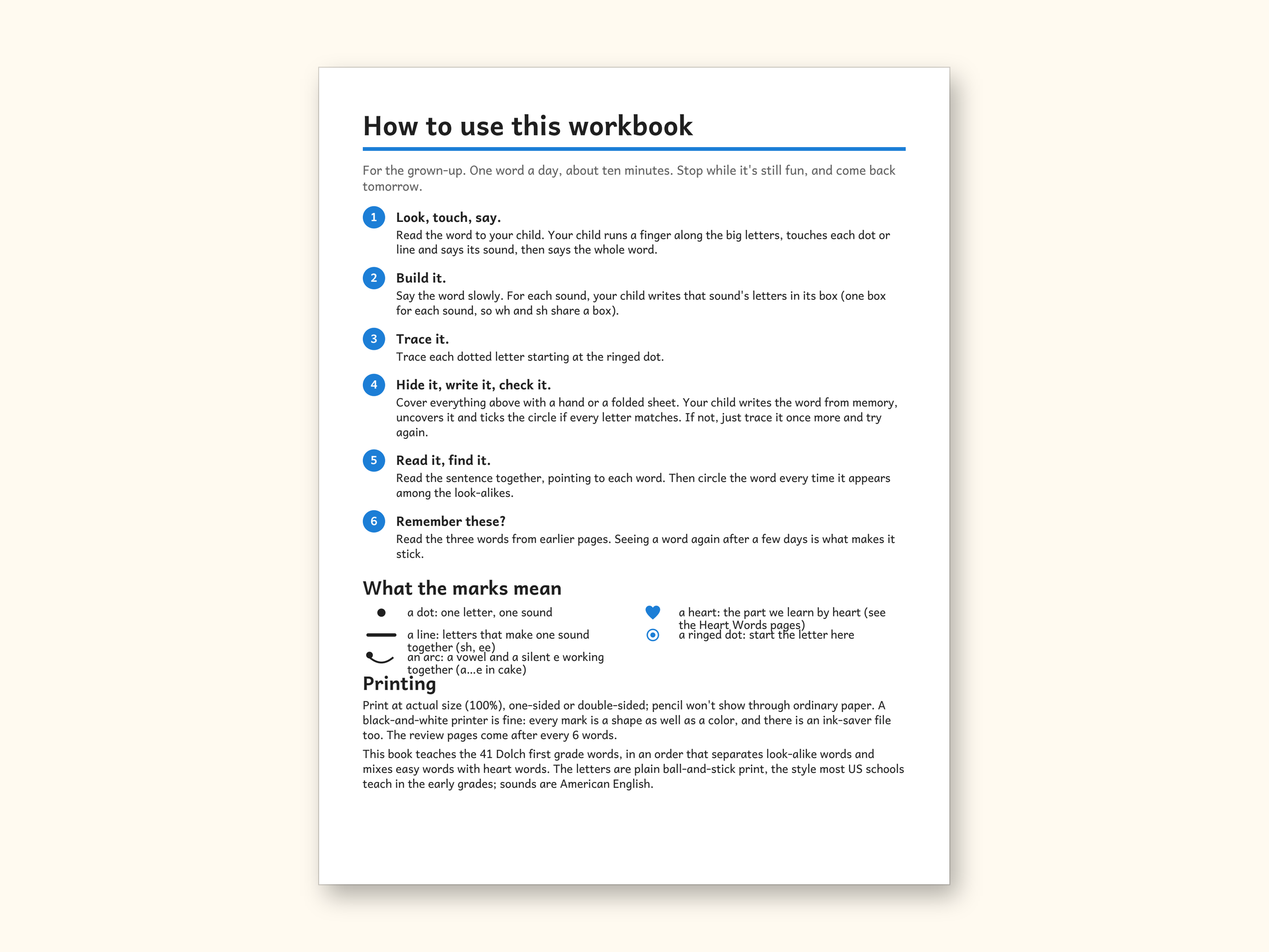 Sight Word Worksheets | 1st Grade Dolch Workbook for Ages 6-7 (Digital PDF): sample page 2 of 56