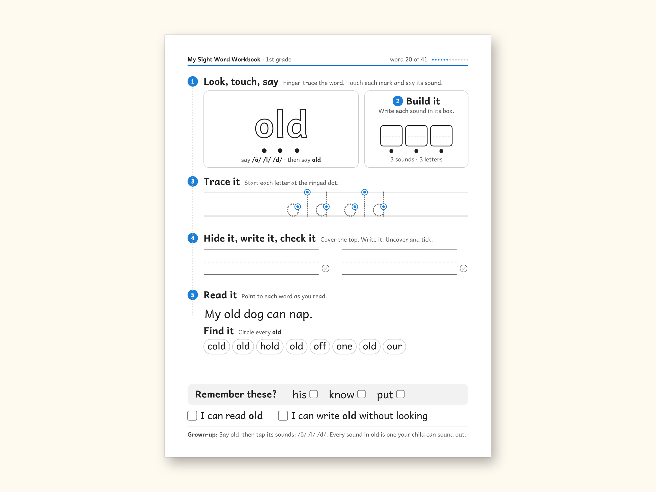 Sight Word Worksheets | 1st Grade Dolch Workbook for Ages 6-7 (Digital PDF): sample page 29 of 56