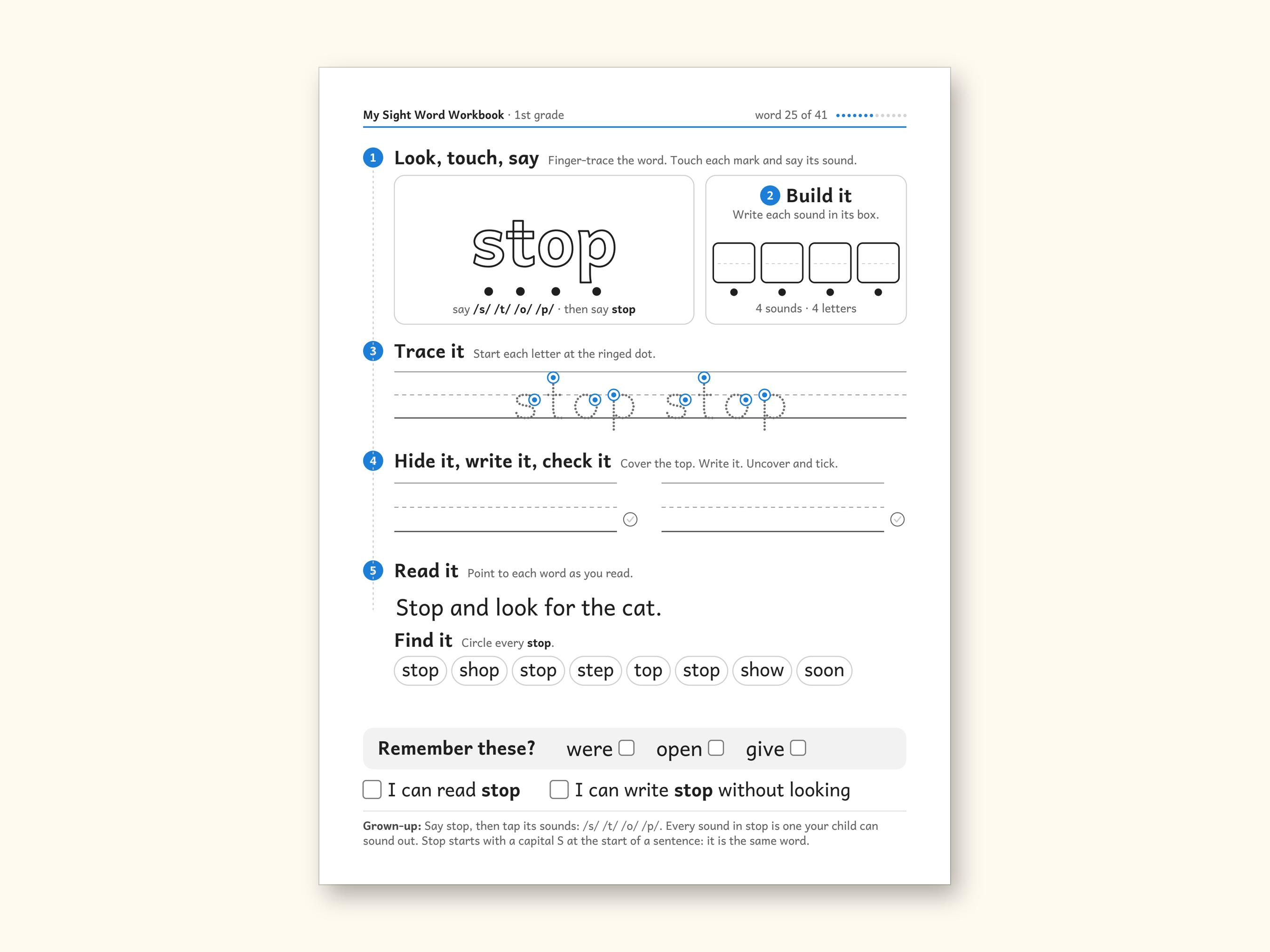 Sight Word Worksheets | 1st Grade Dolch Workbook for Ages 6-7 (Digital PDF): sample page 35 of 56