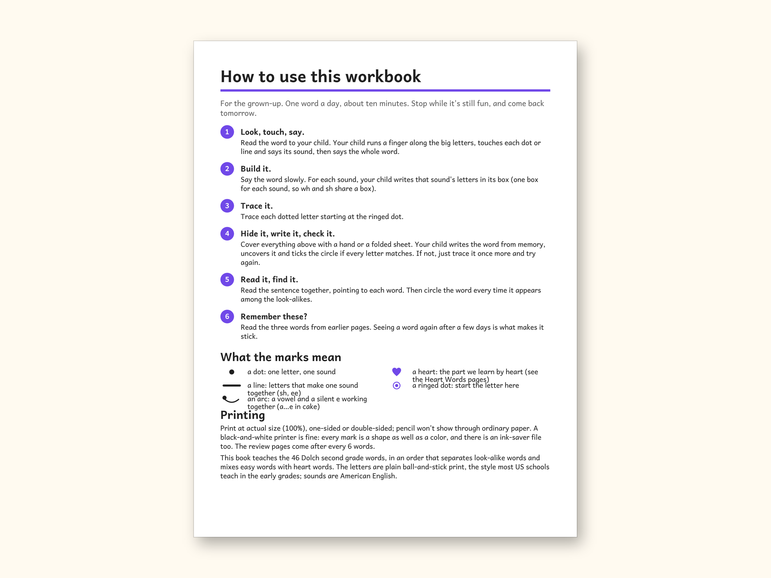 Sight Word Worksheets | 2nd Grade Dolch Workbook for Ages 7-8 (Digital PDF): sample page 2 of 62