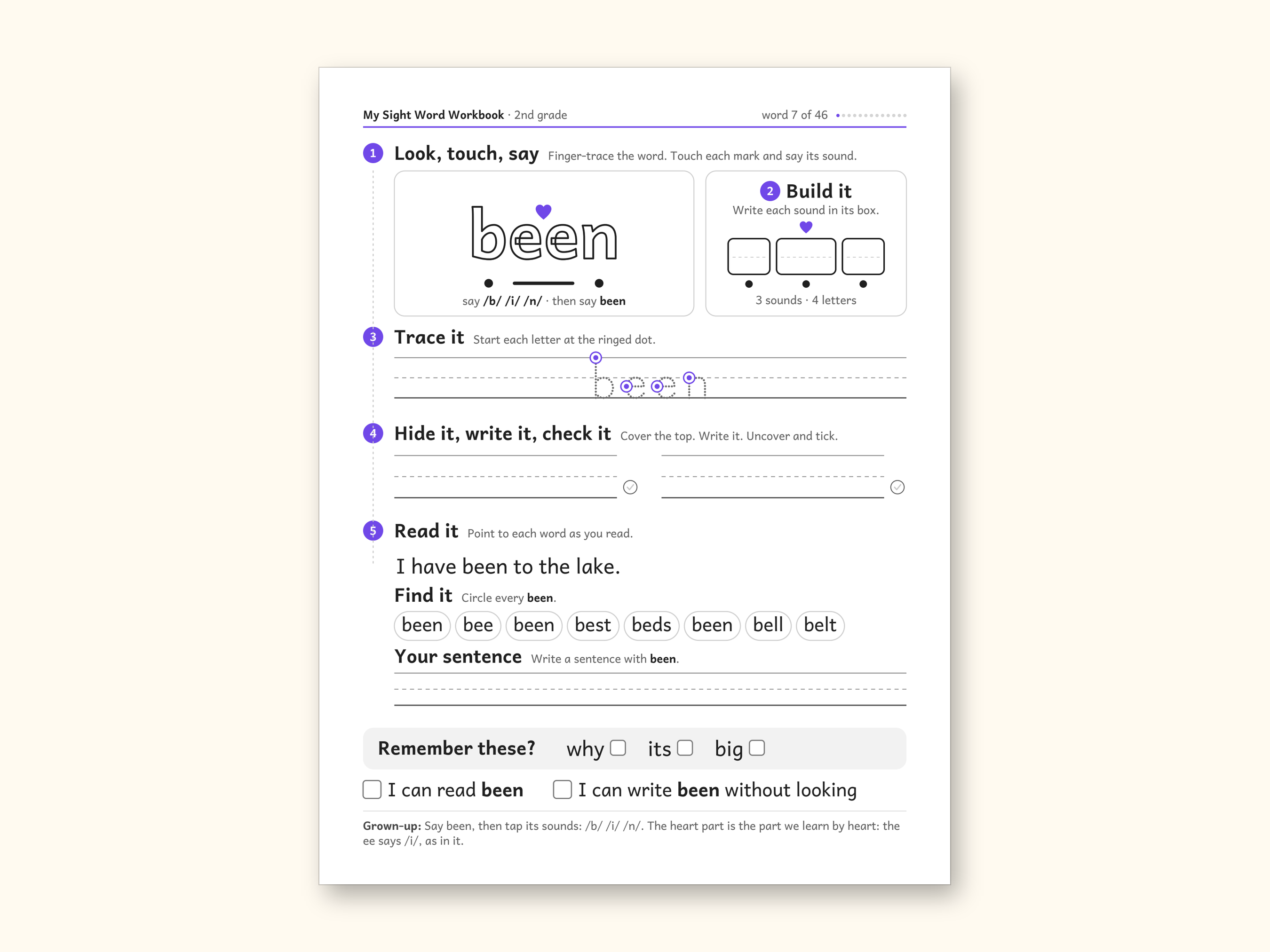 Sight Word Worksheets | 2nd Grade Dolch Workbook for Ages 7-8 (Digital PDF): sample page 14 of 62