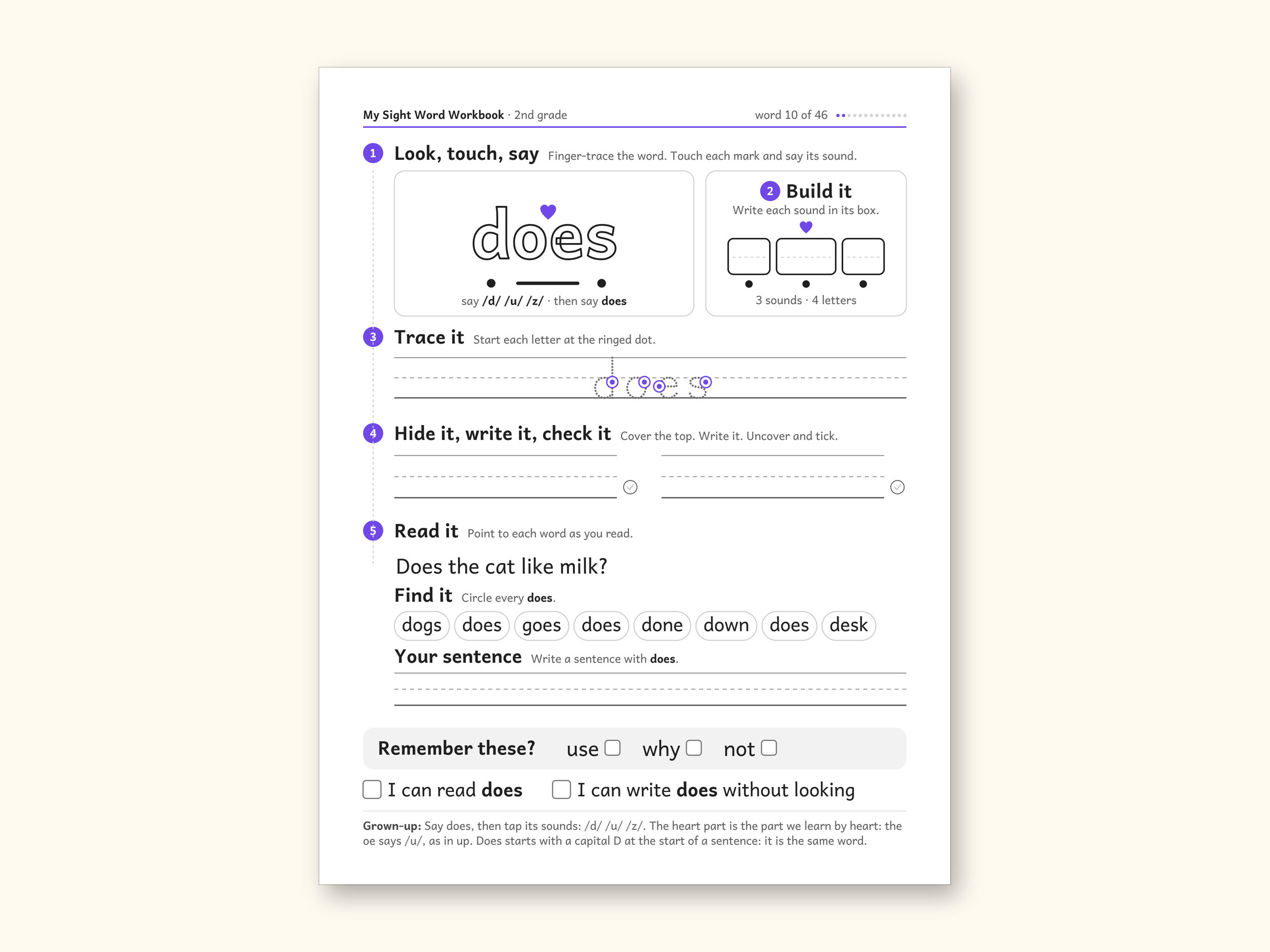 Sight Word Worksheets | 2nd Grade Dolch Workbook for Ages 7-8 (Digital PDF): sample page 17 of 62
