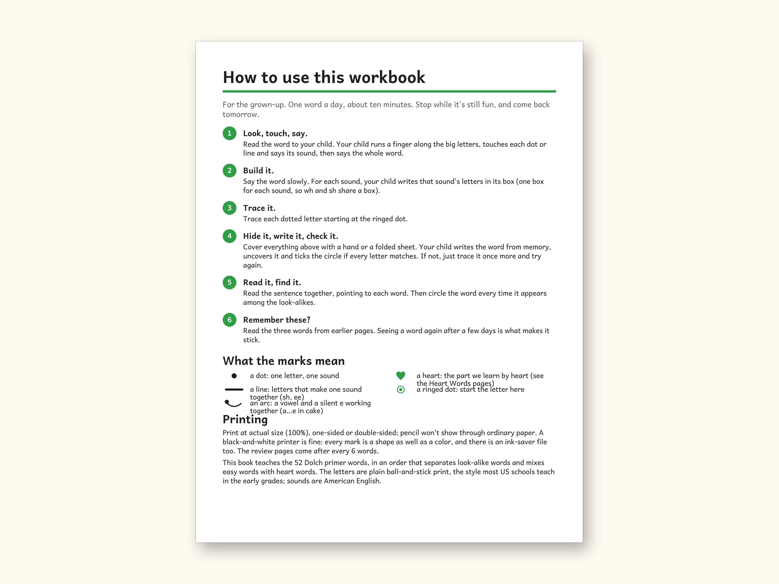 Sight Word Worksheets | Kindergarten Dolch Workbook for Ages 5-6 (Digital PDF): sample page 2 of 69