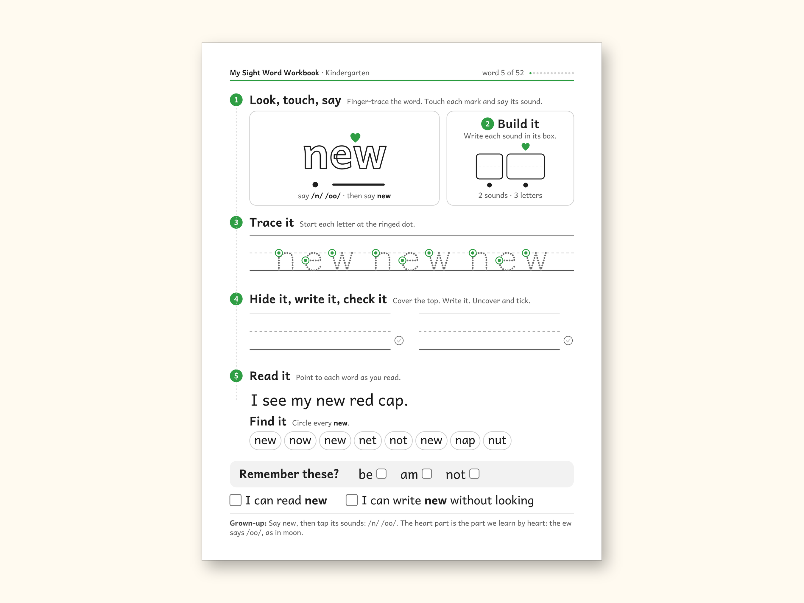 Sight Word Worksheets | Kindergarten Dolch Workbook for Ages 5-6 (Digital PDF): sample page 11 of 69
