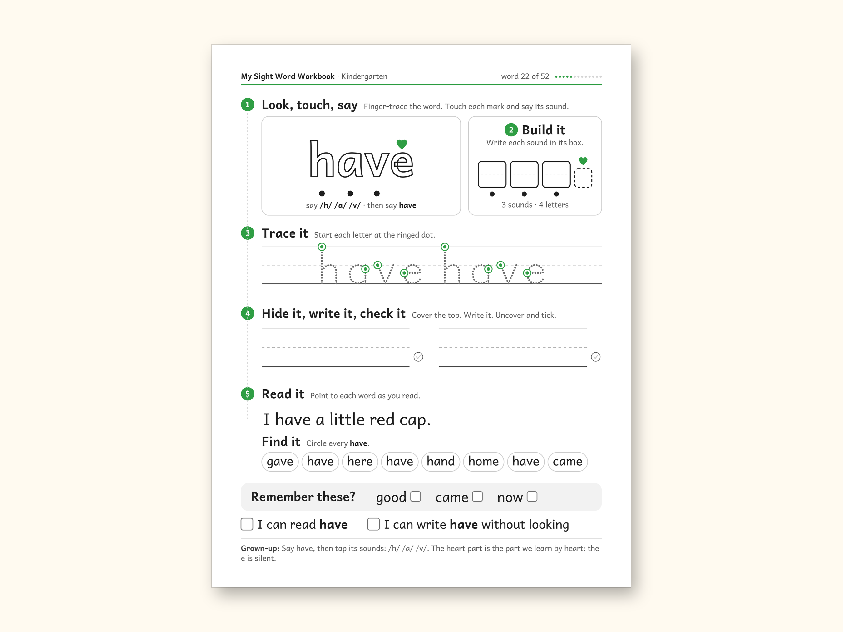 Sight Word Worksheets | Kindergarten Dolch Workbook for Ages 5-6 (Digital PDF): sample page 31 of 69