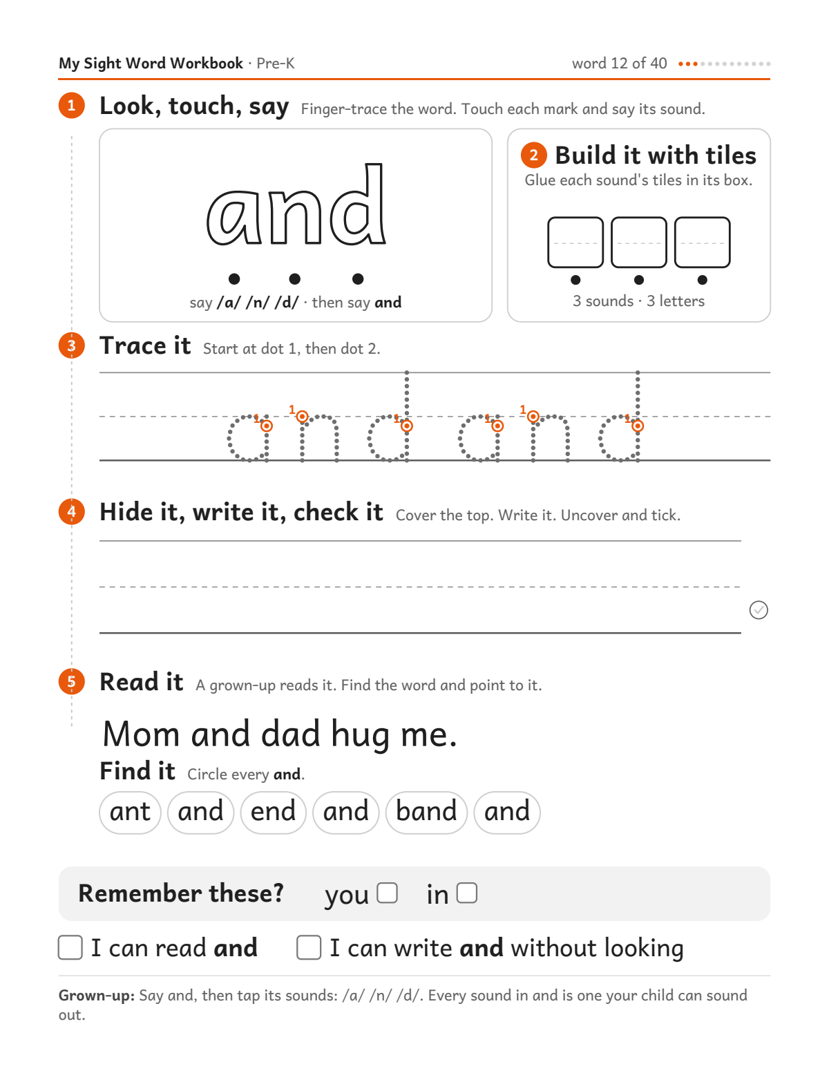 Sw Workbook Prek: sample page 19 of 58