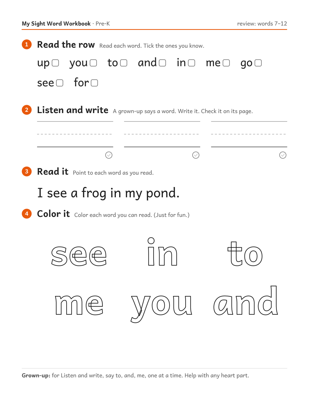 Sw Workbook Prek: sample page 20 of 58